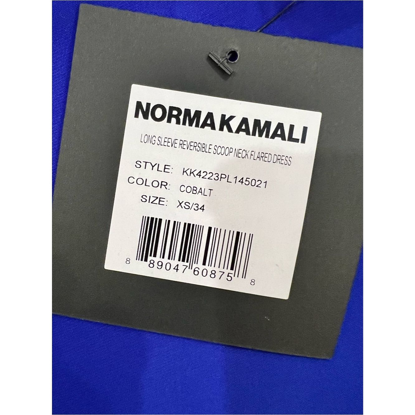 Norma Kamali Norma Kamali Long Sleeve Reversible Scoop Neck Flared Cobal Size XS / US 0-2 / IT 36-38 - 7 Thumbnail