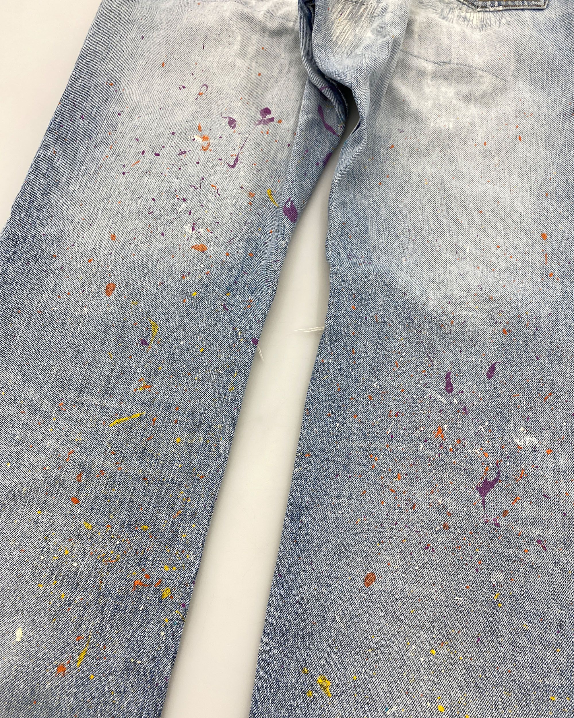 Helmut Lang 2000s Custom Painter Low Waist Boot Cut Fit Vintage Denim Size US 32 / EU 48 - 8 Thumbnail