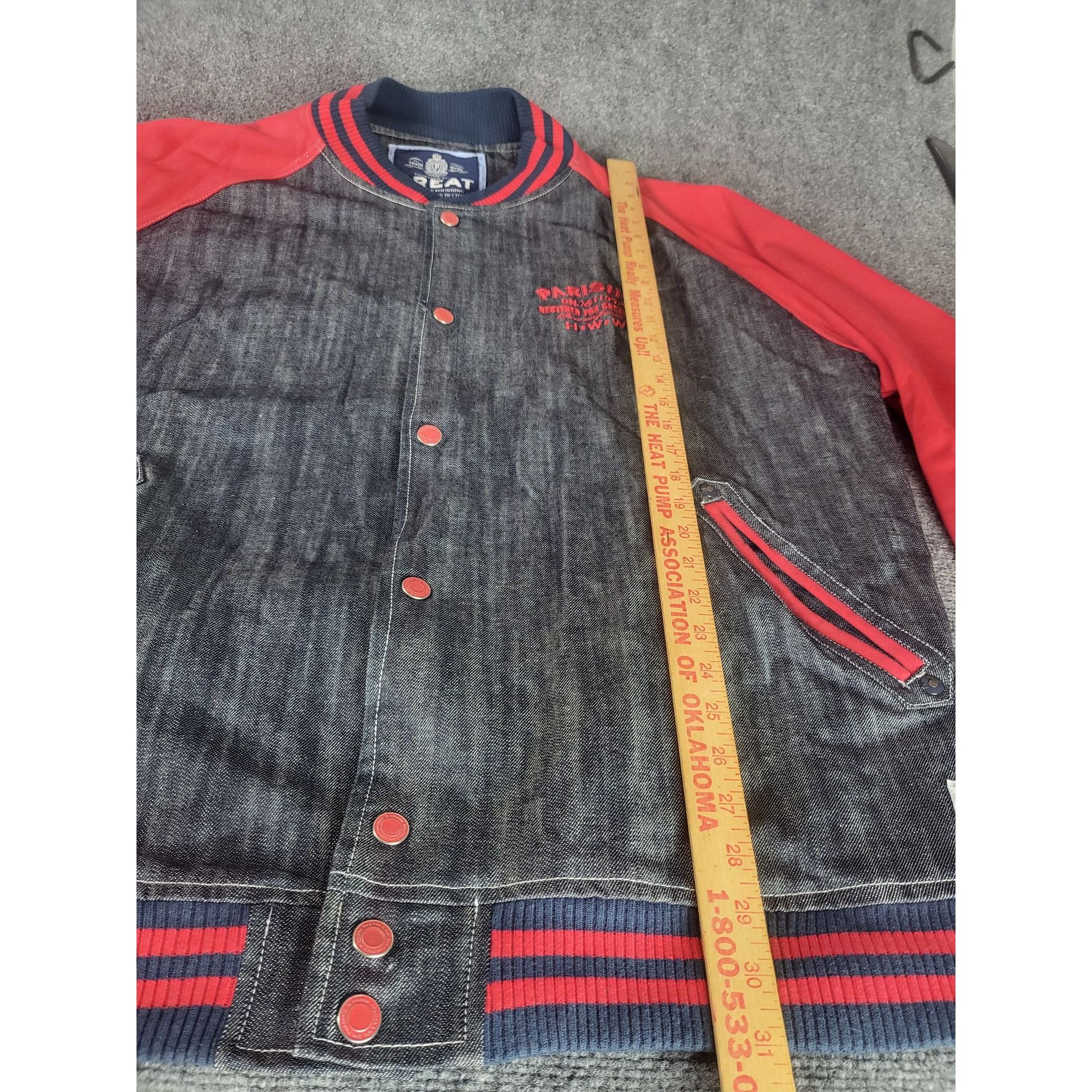 Parish Nation Parish Nation Varsity Jacket Men Sz 4XL Button Up Gray Red E Size US XXL / EU 58 / 5 - 3 Thumbnail