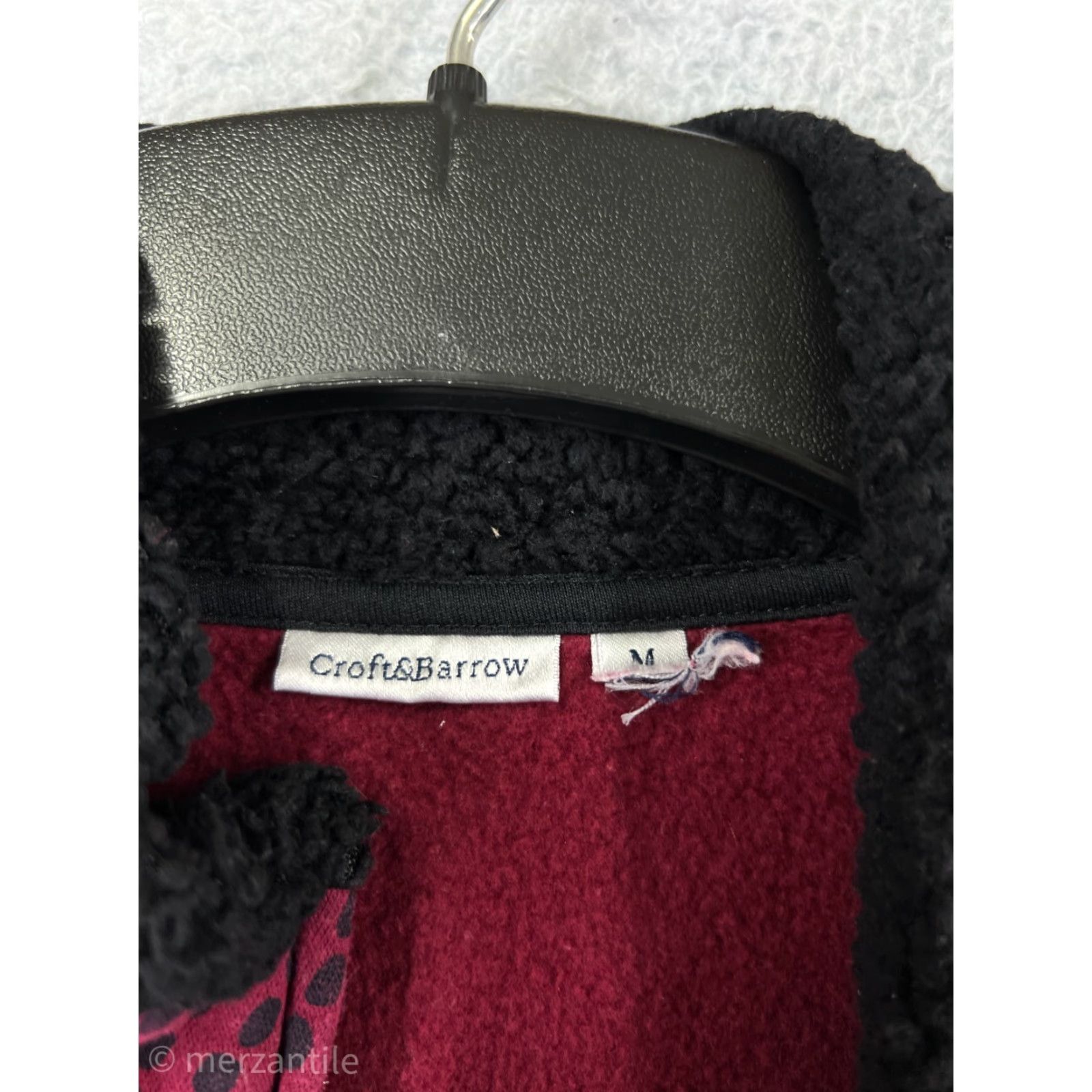 Croft & Barrow Croft & Barrow Vest Womens Medium Red Argyle Full Zip Pockets Cotton Blend Size M / US 6-8 / IT 42-44 - 3 Thumbnail