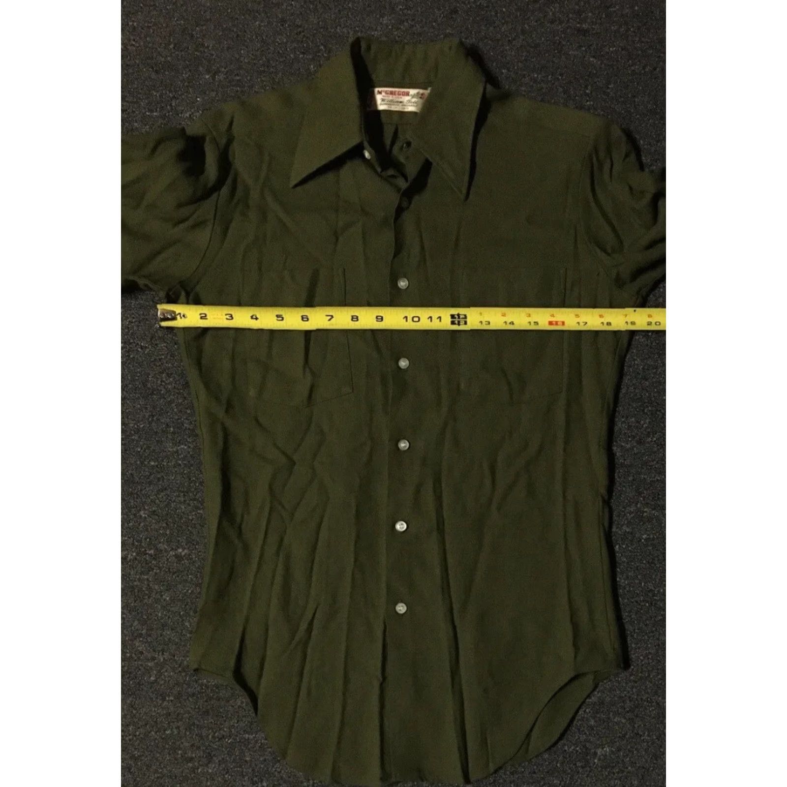 McGregor Vtg McGregor William Tell Shirt S USA Sport Sailing Army Military Grunge Button-Up Long Sleeve Green 60s 70s 80s 90s USA Navy Navy? Size US S / EU 44-46 / 1 - 5 Thumbnail