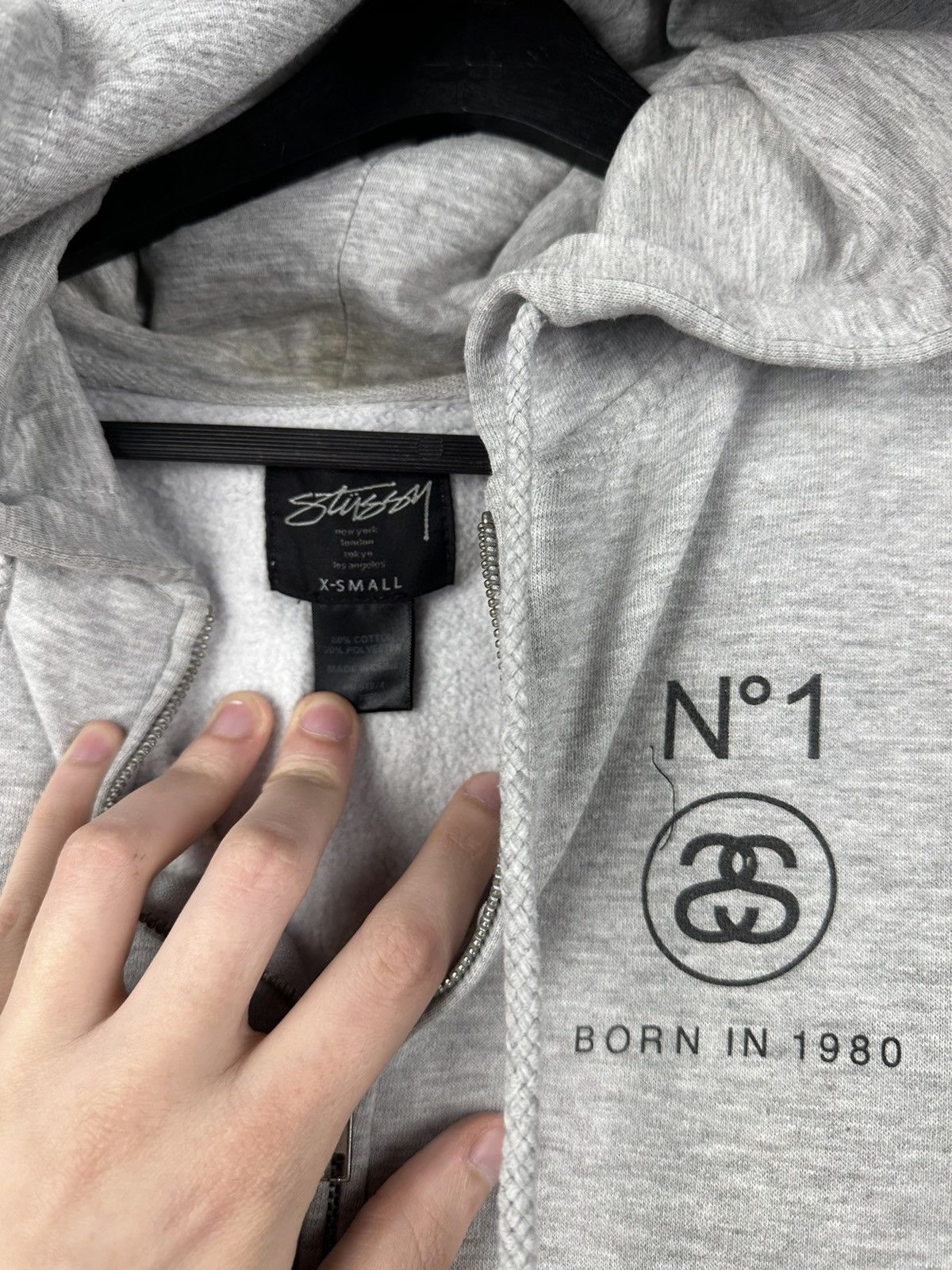 Stussy × Vintage Stussy zip hoodie big Logo Size XS / US 0-2 / IT 36-38 - 4 Thumbnail