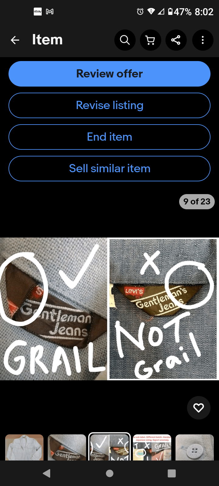 Levi's Ultra Rare 70's Japan x Levi’s Gentleman’s Jeans Export Grai Size US M / EU 48-50 / 2 - 9 Thumbnail