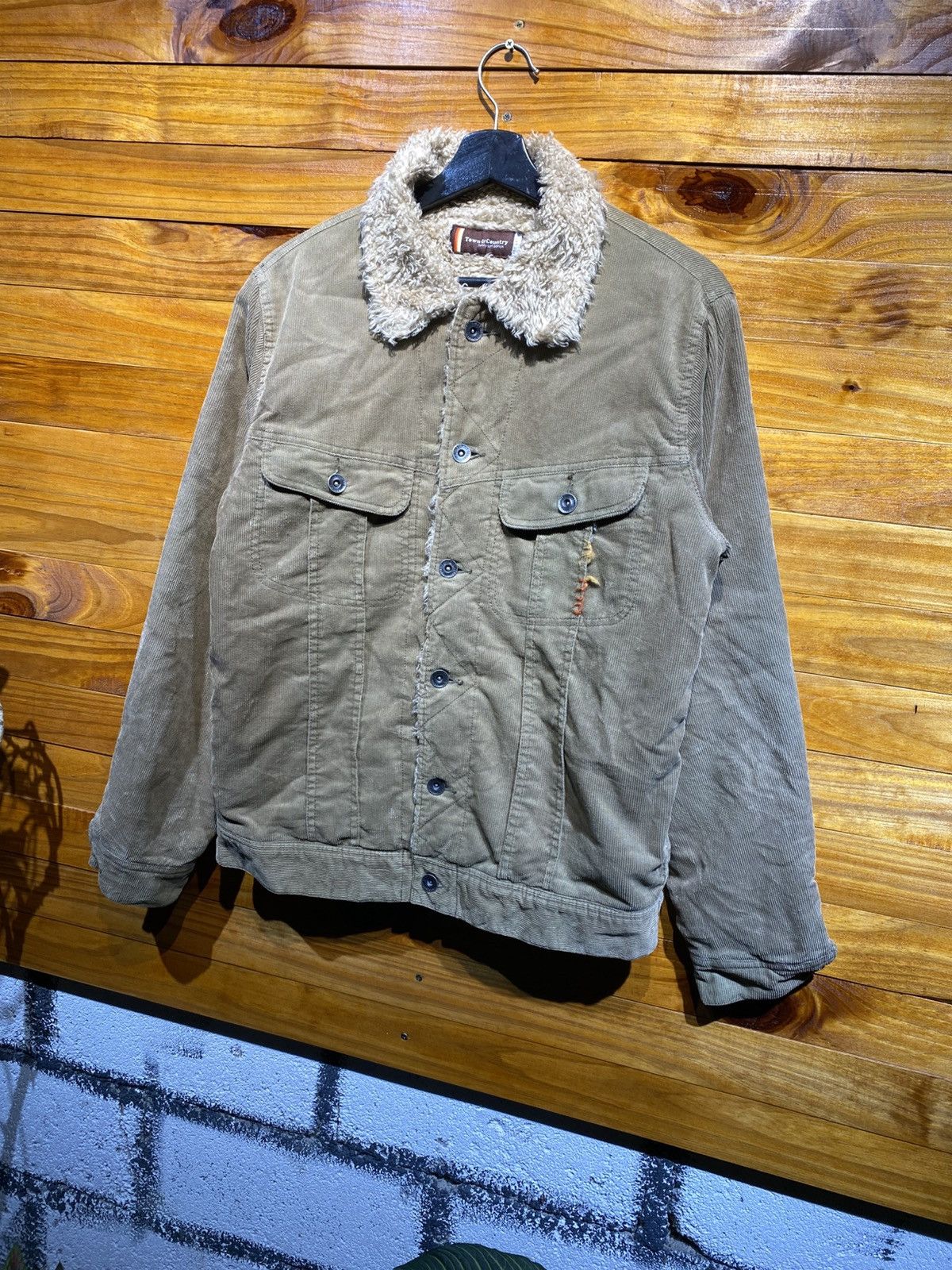 Vintage Town & Country Sunny Surf Edition Corduroy Sherpa Jacket Size US L / EU 52-54 / 3 - 5 Thumbnail