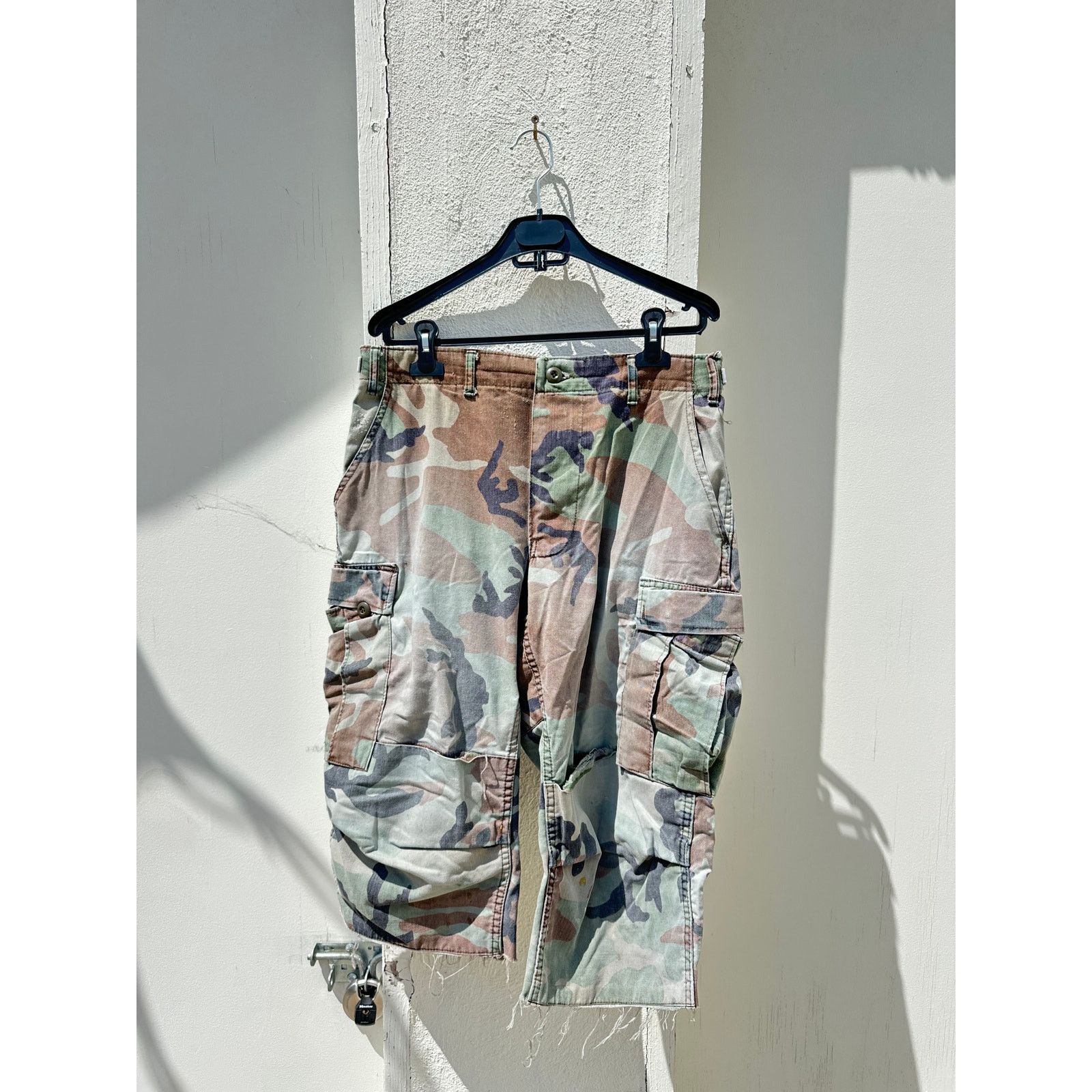 Faded/Thrashed Vintage Camo Shorts