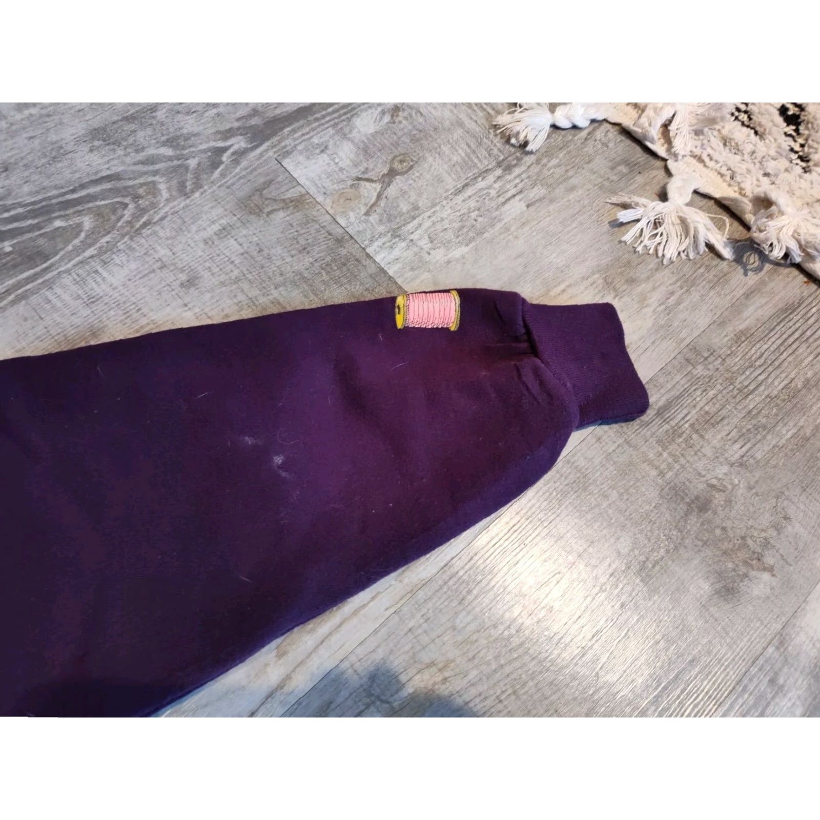 Vintage VINTAGE 1990s Grandma Cats Sweatshirt US Made Purple Cotton Blend Large Casual Women Size ONE SIZE - 5 Thumbnail