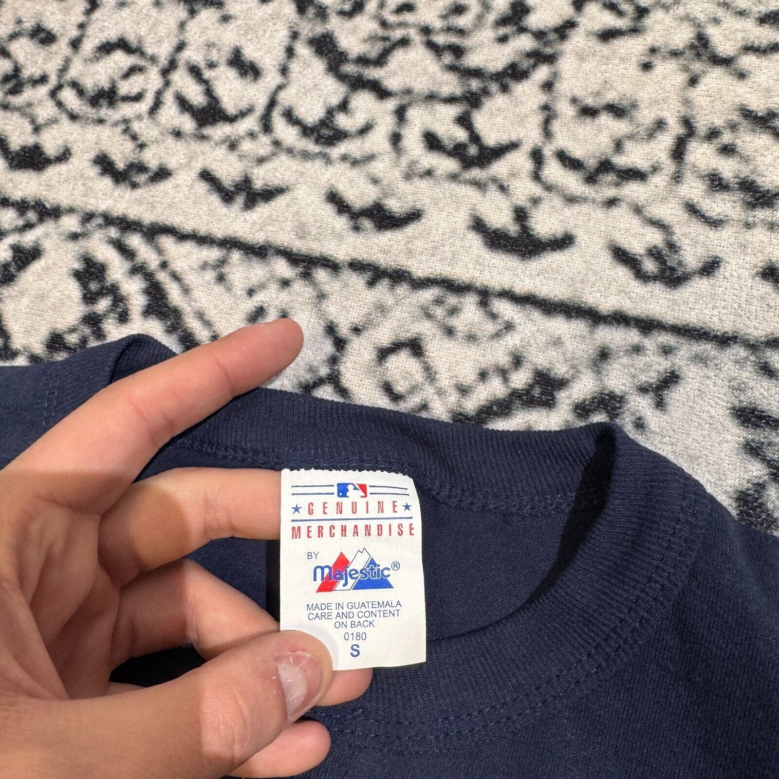 Majestic × Vintage Vintage Majestic Navy Cotton Regular Fit T-Shirt Size S NFL Size US S / EU 44-46 / 1 - 6 Thumbnail
