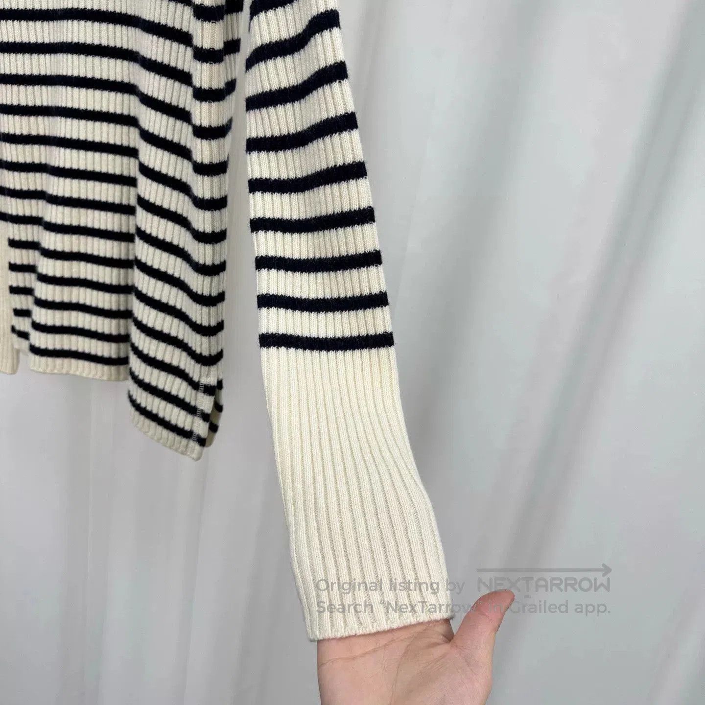 Dior dior striped knit sweater with sailor collar. Size S / US 4 / IT 40 - 4 Thumbnail