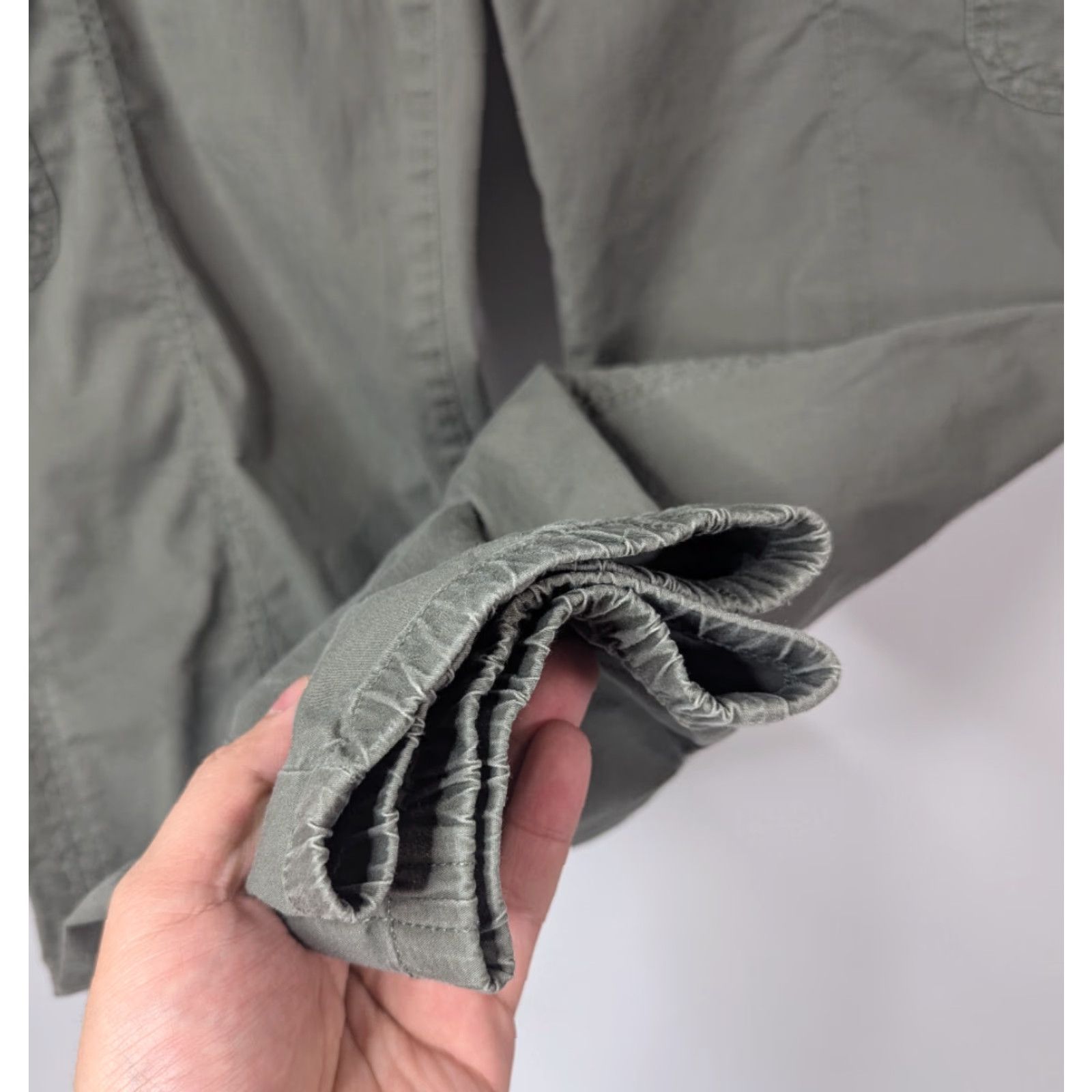 Eddie Bauer VINTAGE? (No) Eddie Bauer Laid Back Twill Jogger Womens Sz 8 Army Green Elastic Waist Pull On Size 30" / US 8 / IT 44 - 2 Thumbnail