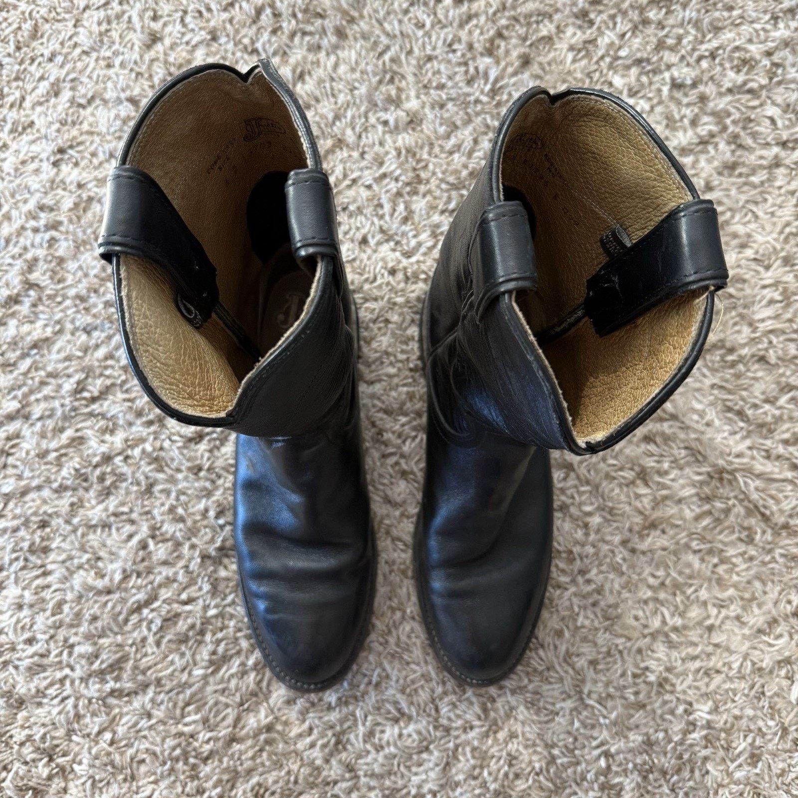Justin Boots Justin Black Classic Roper Cowboy Boot L3703 Ladies Size 6 B Size US 6 / IT 36 - 13 Thumbnail