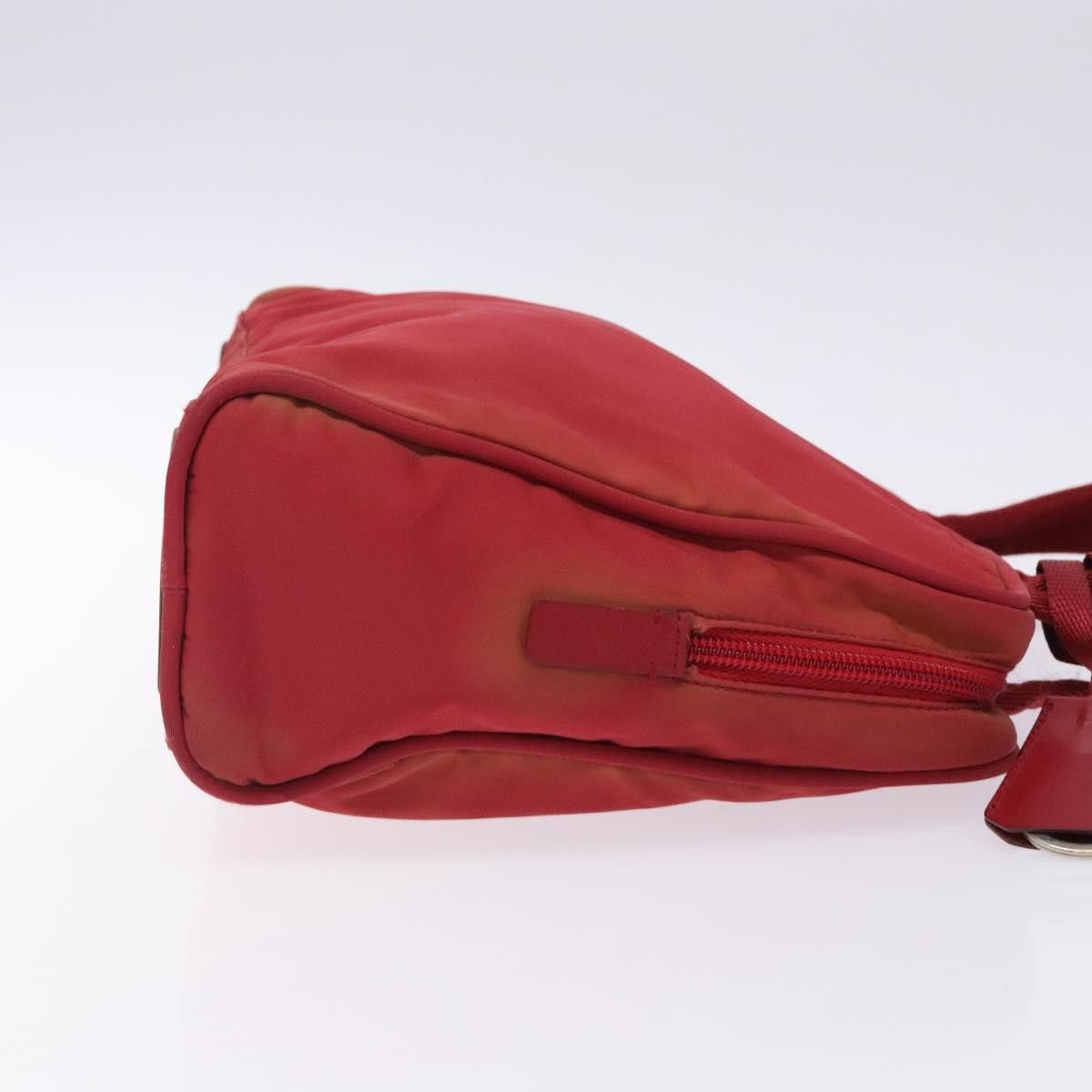 Prada PRADA Hand Bag Nylon Red Silver Size ONE SIZE - 4 Thumbnail