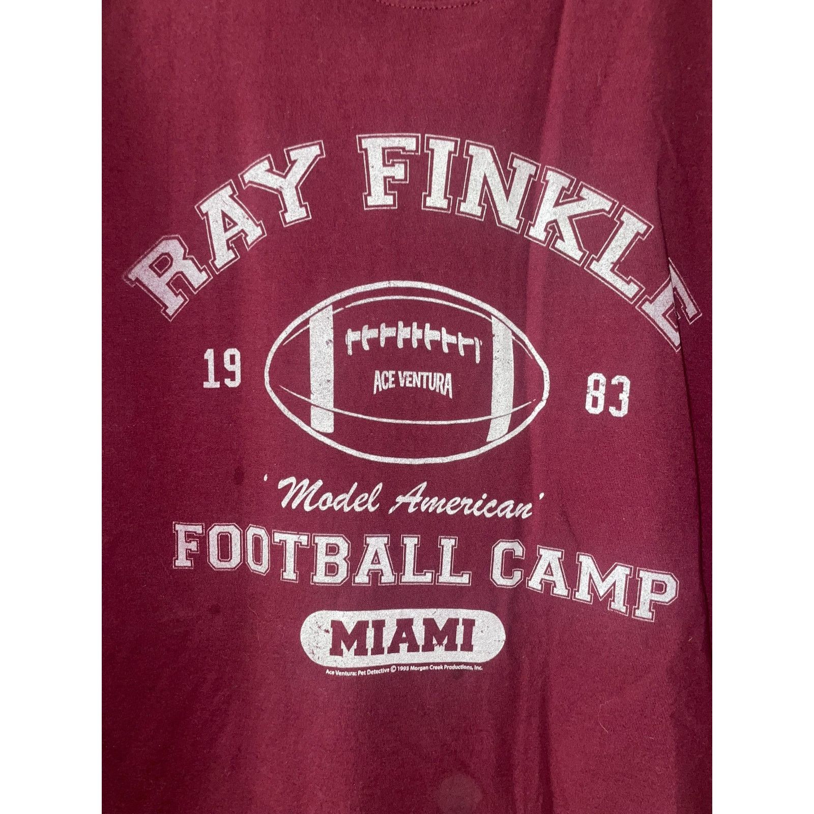 Jerzees Vintage Ace Ventura Shirt Ray Finkle Football Tee XL movie Size US XL / EU 56 / 4 - 5 Thumbnail