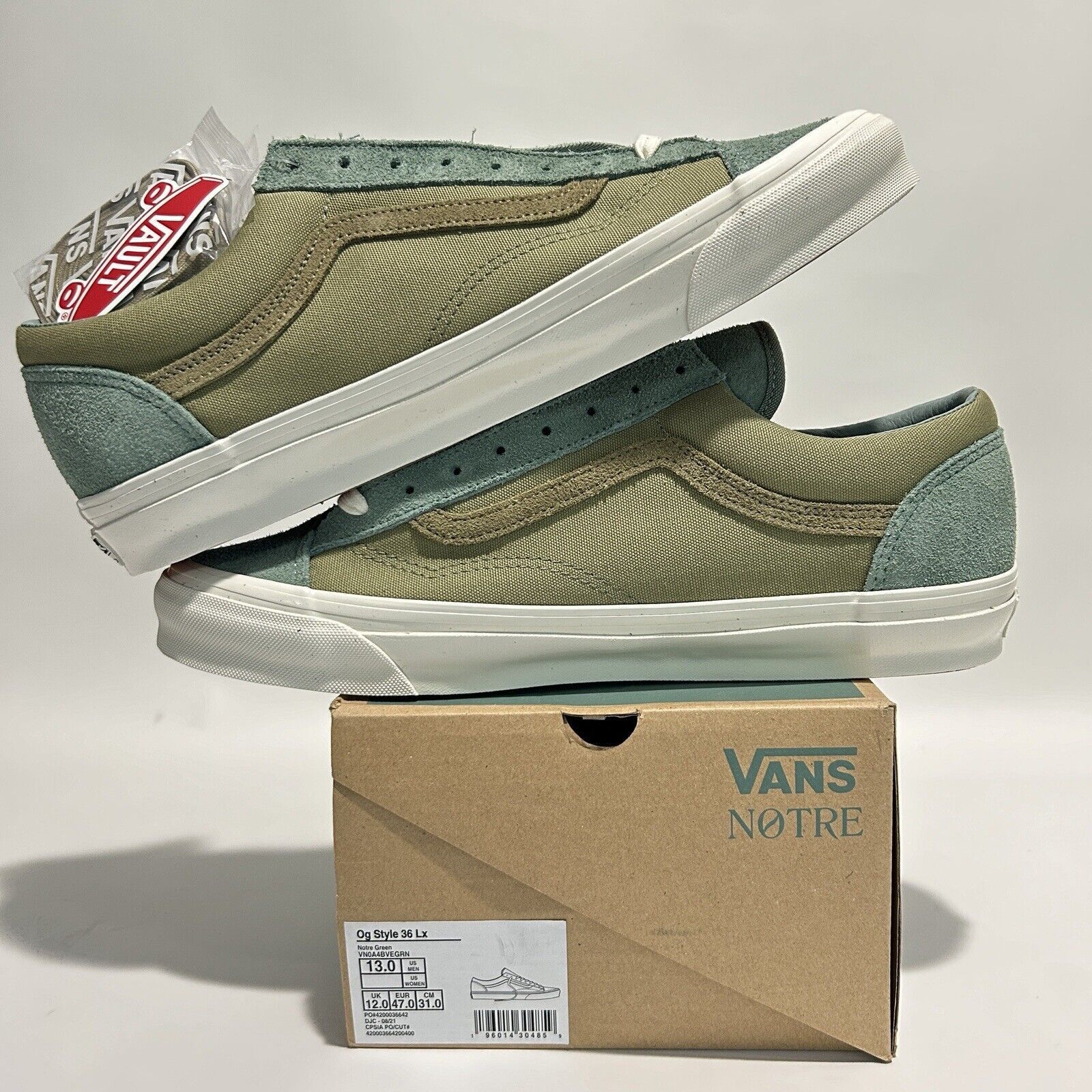 Vans Notre X Vans OG Style 36 LX “Matcha Green” 2024 Size US 13 / EU 46 - 3 Thumbnail