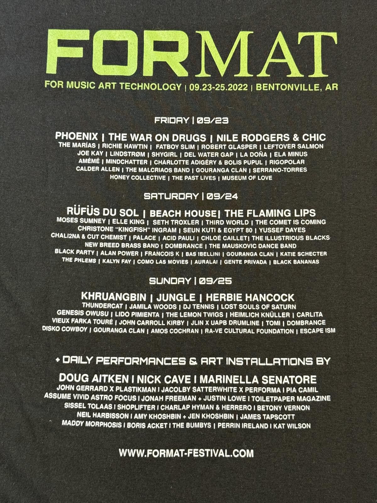 Hanes Format Music Festival 2022 T-shirt Line-Up Tee L Size US L / EU 52-54 / 3 - 5 Thumbnail