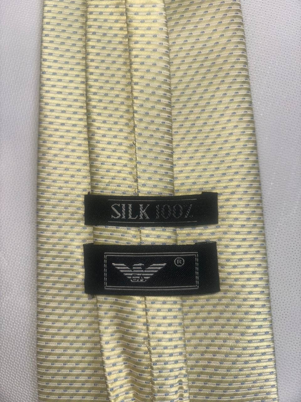Giorgio Armani GIORGIO ARMANI 100% Silk Necktie tie yellow Made in Italy Size ONE SIZE - 12 Thumbnail