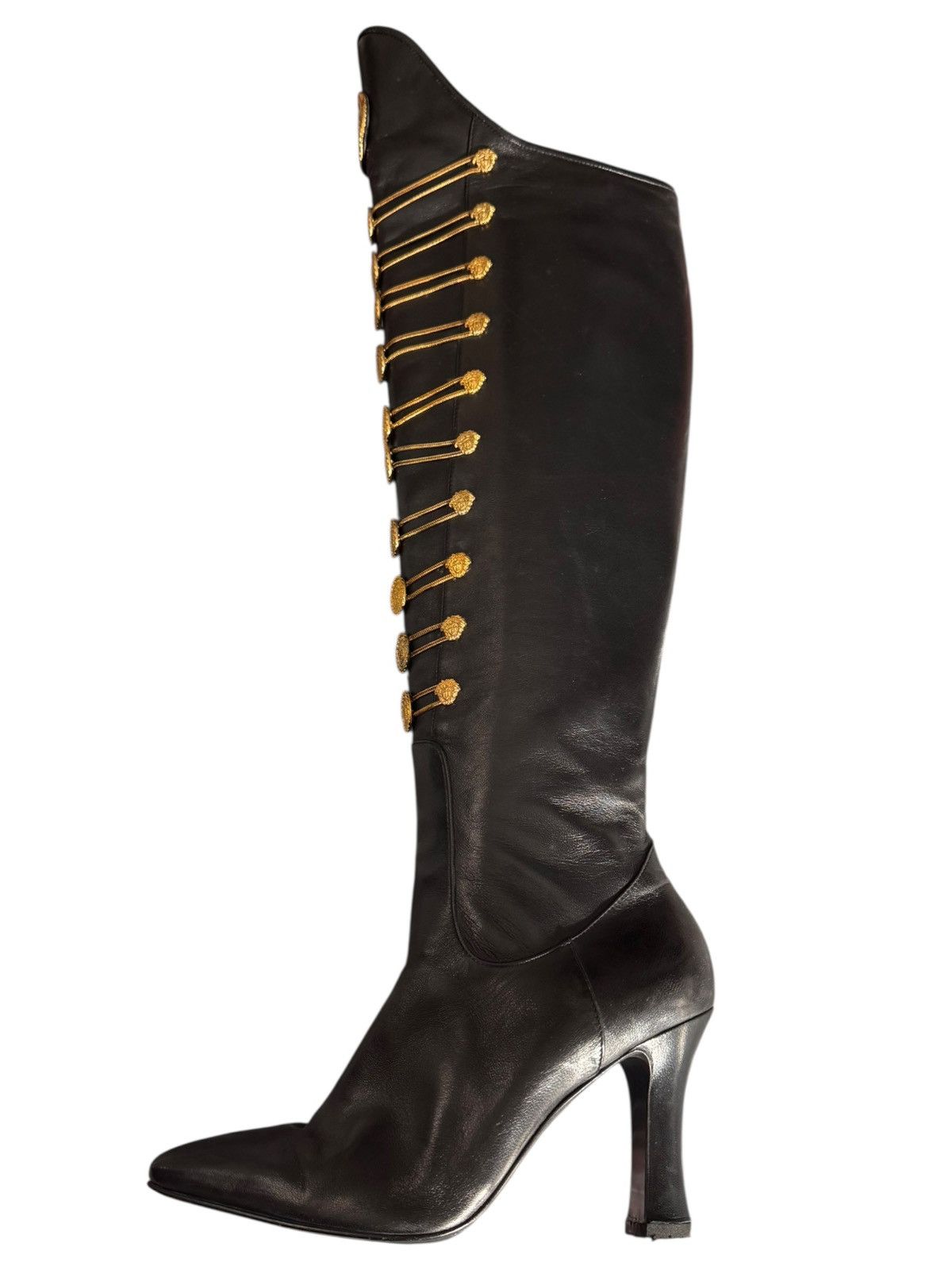 Versace Gianni Versace Couture FW1993 Medusa Knee Boots Size US 8.5 / IT 38.5 - 10 Thumbnail