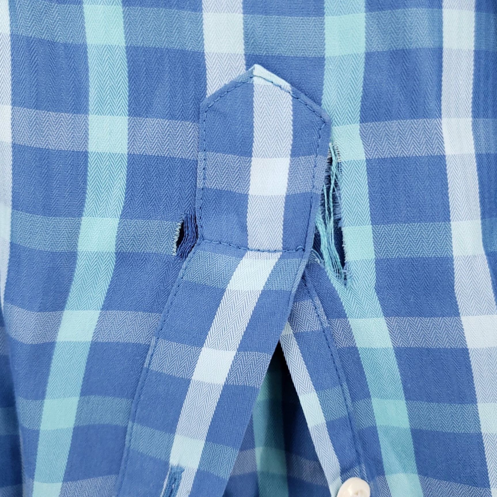 Peter Millar Peter Millar Button-Up Shirt Mens M Medium Blue Plaid Silk Blend Cotton T-Shirt? Size US M / EU 48-50 / 2 - 3 Thumbnail