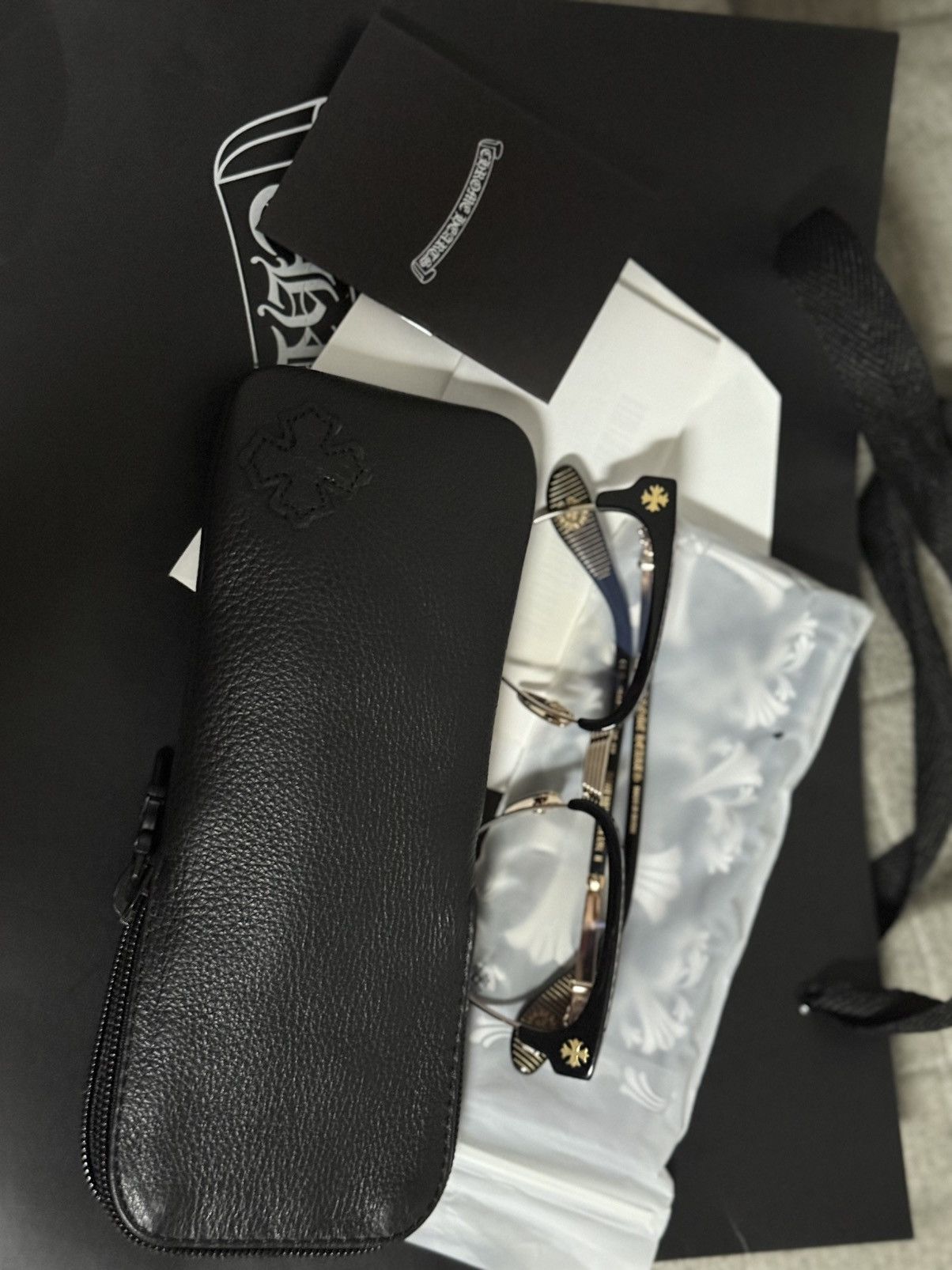 Chrome Hearts Chrome Hearts Bonennoisseur II Gold Plated Eyewear Size ONE SIZE - 2 Thumbnail