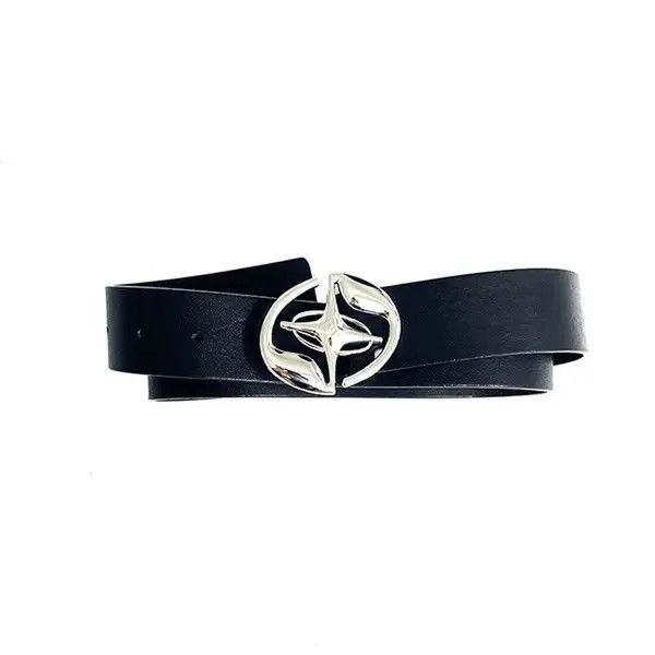VIBE Simple Star Punk Buckle PU Leather Belt Size ONE SIZE - 5 Thumbnail