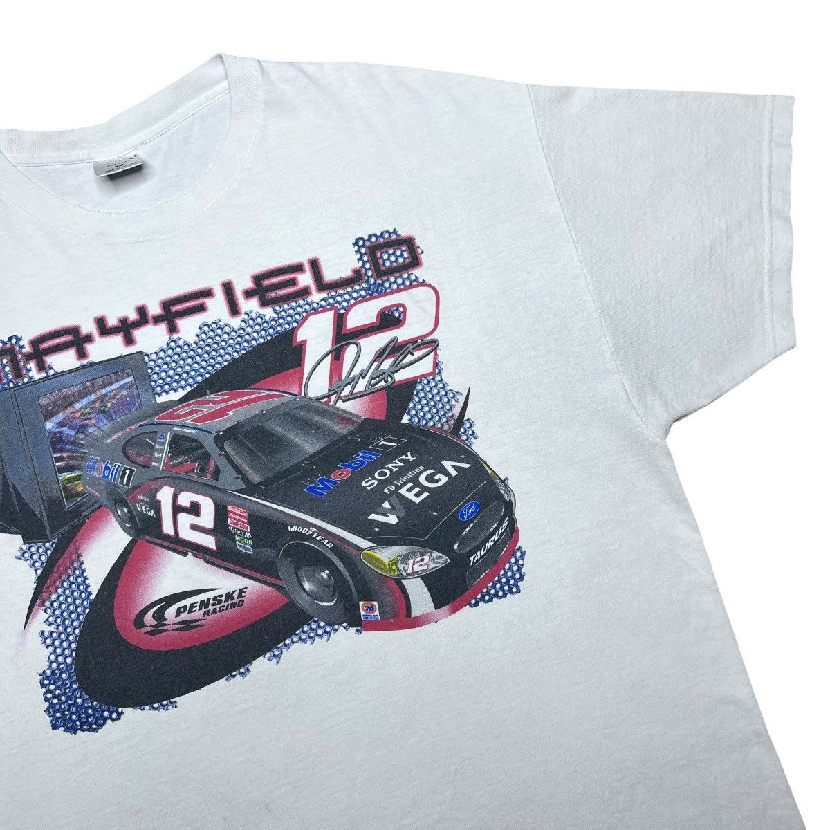NASCAR 1990s Nascar Jeremy Mayfield Mobil Double Sided Graphic Tee Size US XXL / EU 58 / 5 - 6 Thumbnail