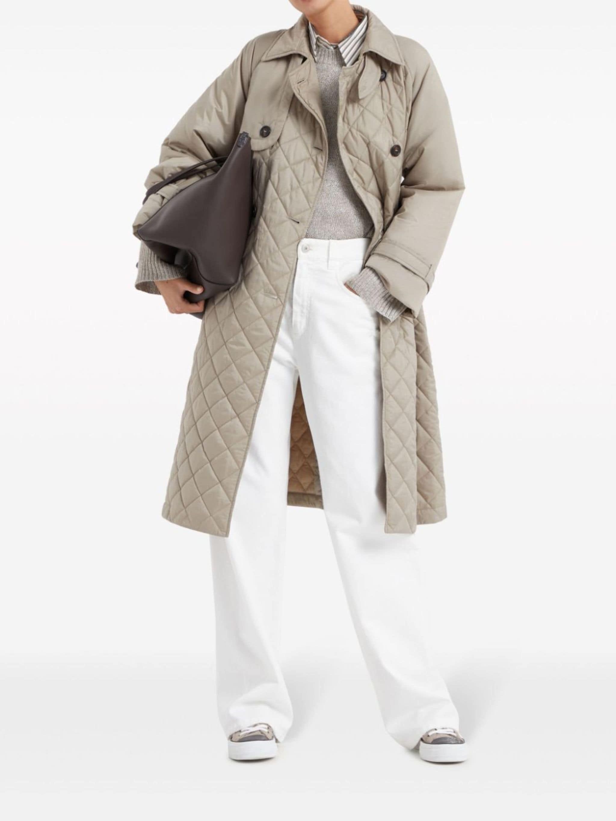 Brunello Cucinelli o1la1rc1a0425 Blouse in White Size S / US 4 / IT 40 - 6 Thumbnail