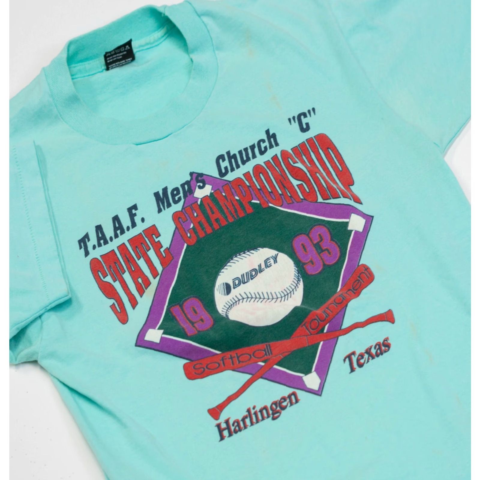Vintage VINTAGE Texas State Championship T-Shirt Men L Green Texas State Championship T-Shirt Men 90s College Retro USA Football Knit Logo Screen Stars Best Size US L / EU 52-54 / 3 - 2 Thumbnail