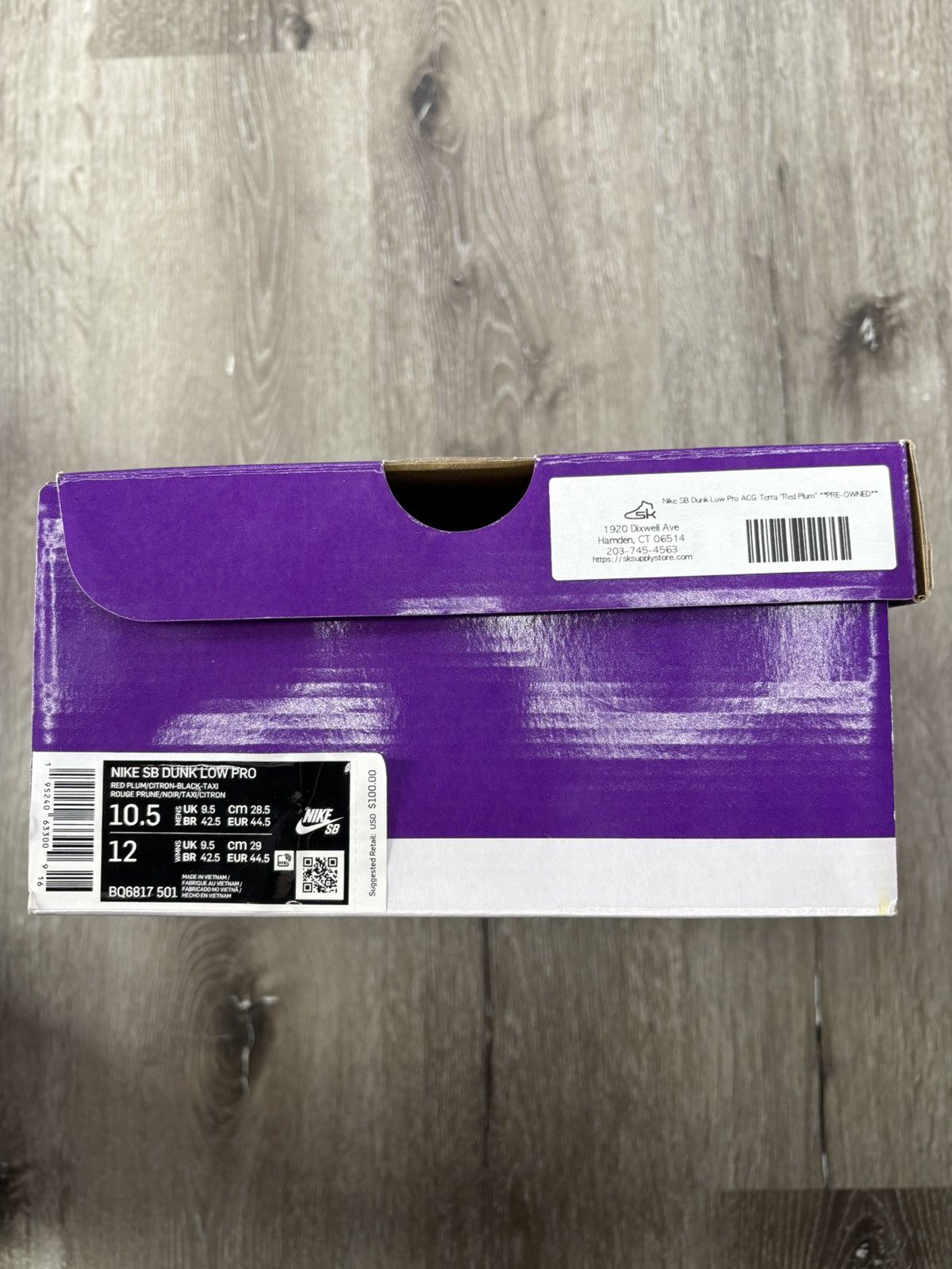 Nike Nike SB Dunk Low Pro ACG Terra “Red Plum” **PRE-OWNED** Size US 10.5 / EU 43-44 - 9 Thumbnail