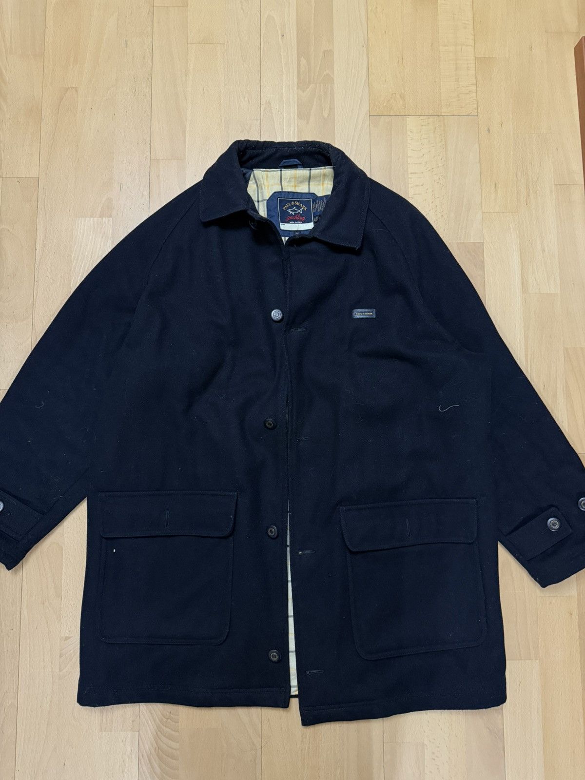 Paul & Shark Paul & Shark Navy Wool Car Coat Size US XXL / EU 58 / 5 - 1 Thumbnail