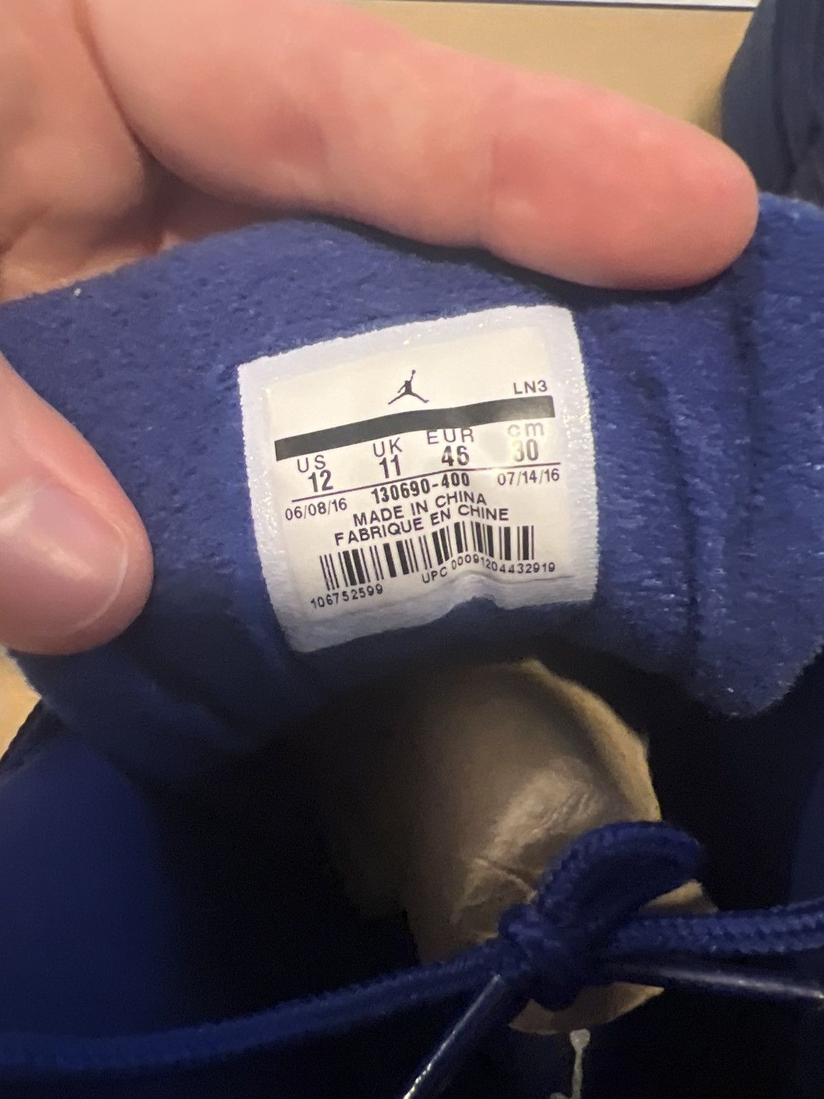 Jordan Brand Jordan 12 Deep Royal Blue Size 12 Size US 12 / EU 45 - 4 Thumbnail