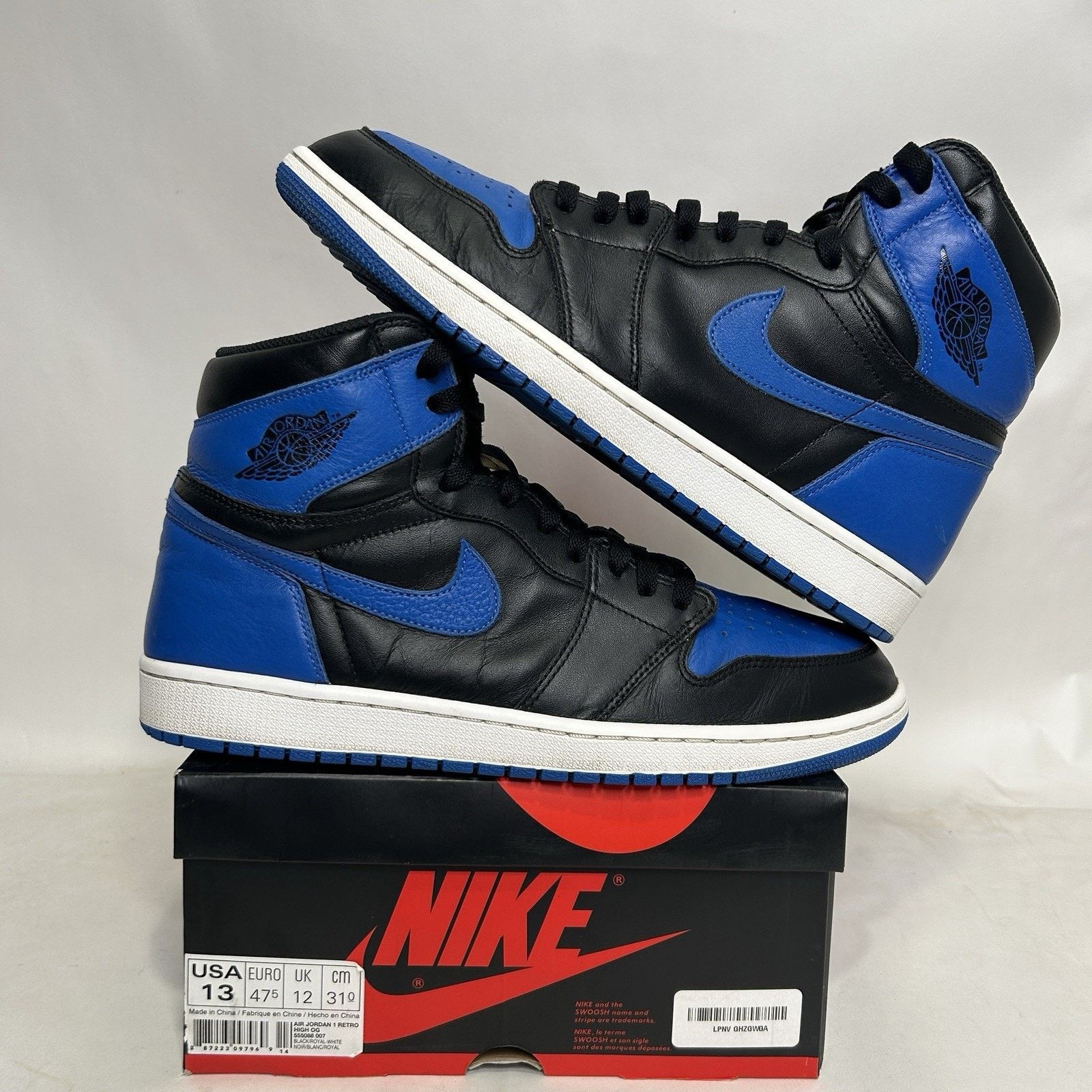 Jordan Brand Nike Air Jordan 1 High OG “Royal Blue” 2017 Size US 13 / EU 46 - 1 Thumbnail