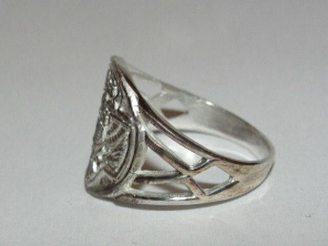 Handmade Sterling Silver Girl Scout Ring Alberto Juan Size ONE SIZE - 2 Thumbnail