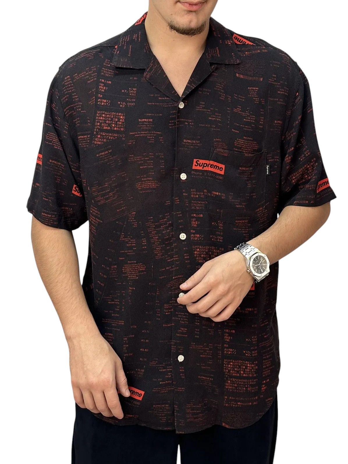 Supreme Supreme Black Button-Up Shirt Vintage Streetwear Hype Style Size US M / EU 48-50 / 2 - 1 Thumbnail