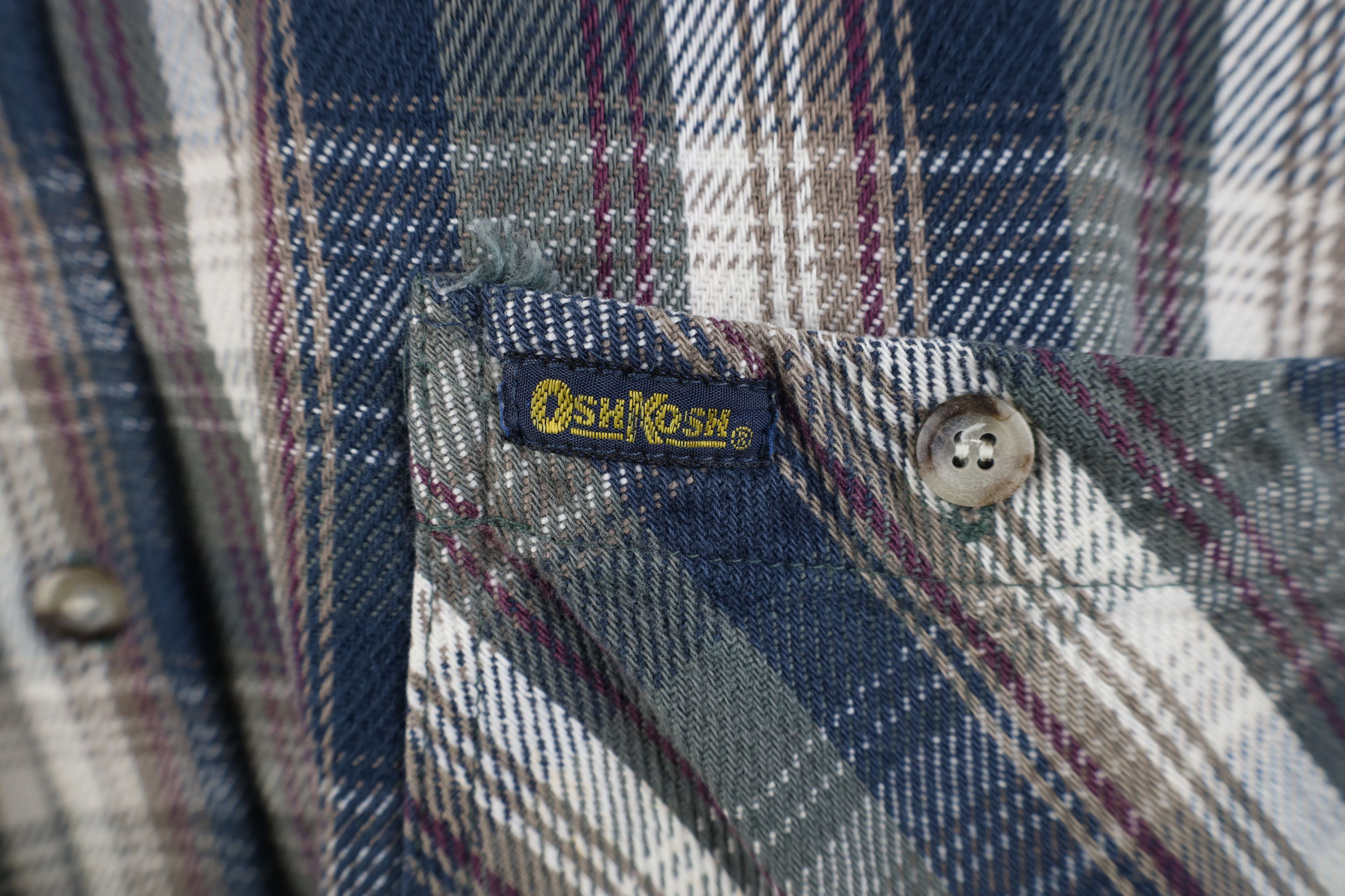 Vintage Vintage 90s OshKosh B'Gosh Heavy Flannel Button Down Shirt Size US XXL / EU 58 / 5 - 4 Thumbnail