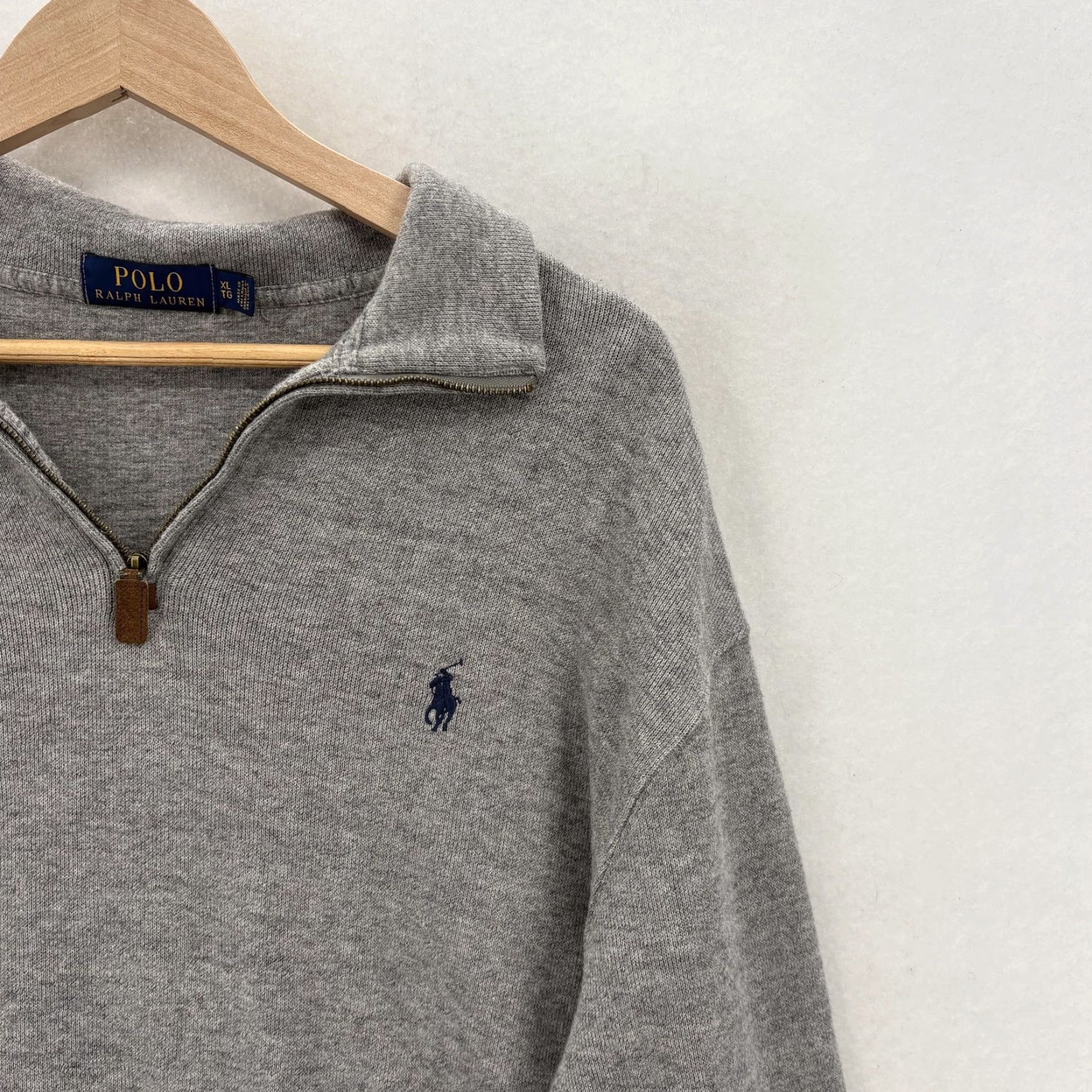 Polo Ralph Lauren Polo Ralph Lauren Sweater Shirt Mens XL Gray Cotton 1/2 Zip Collared Pullover Preppy Size US XL / EU 56 / 4 - 2 Thumbnail