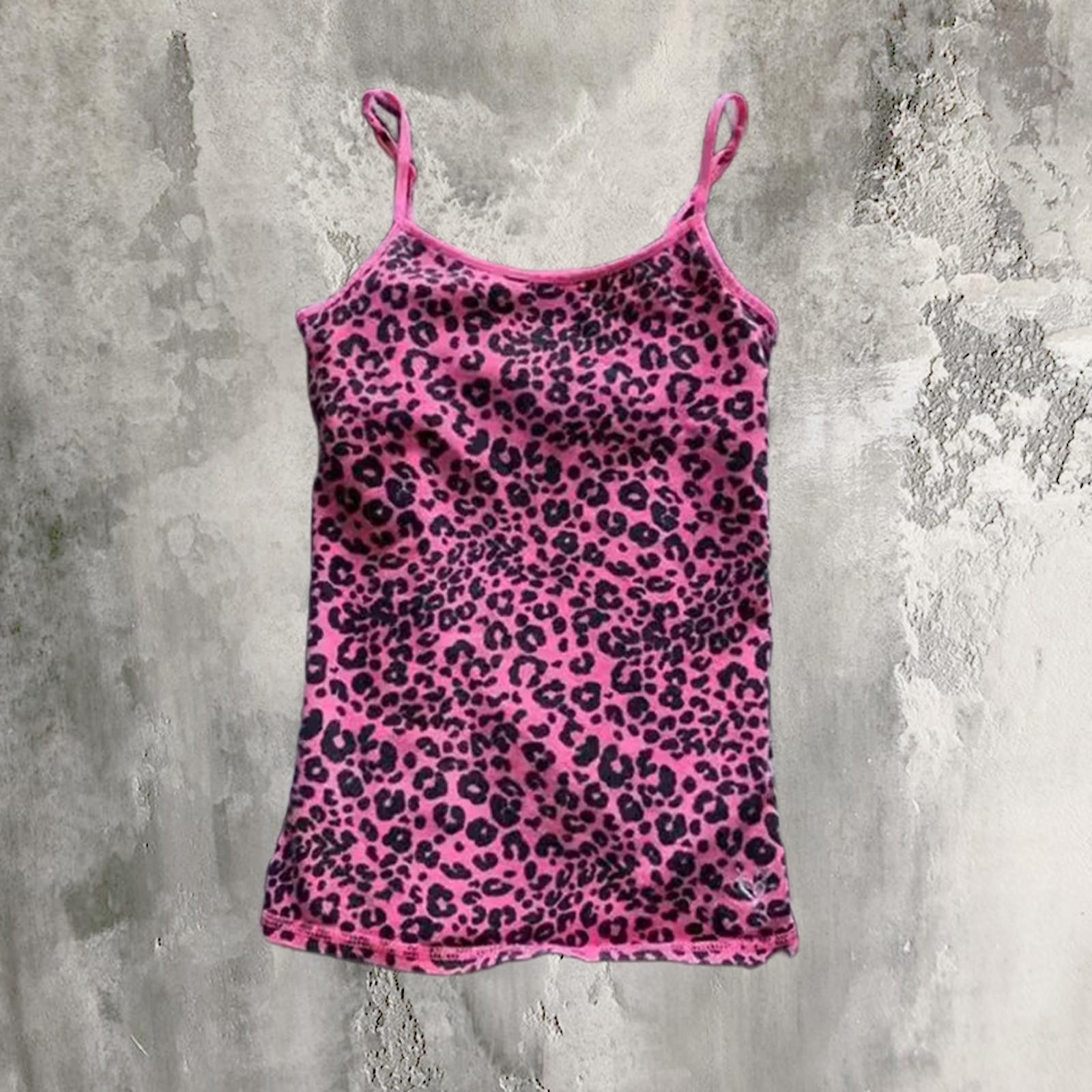 Vintage pink leopard cami top Size S / US 4 / IT 40 - 1 Thumbnail