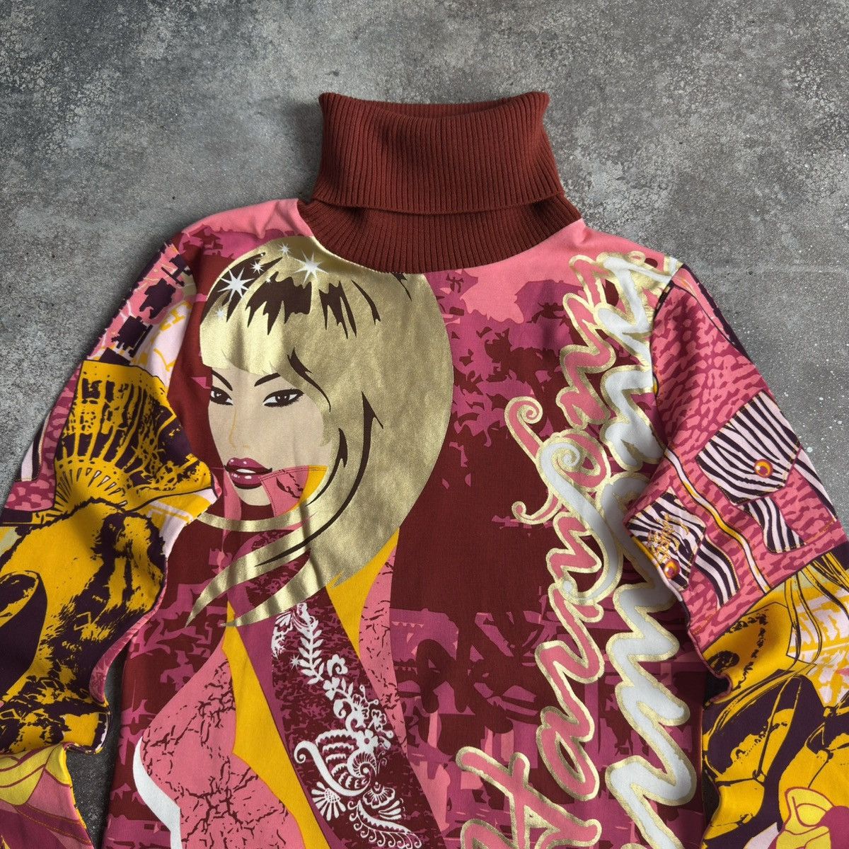 Custo Barcelona × Japanese Brand Custo Barcelona Long Sleeve Top (Jean Paul Gaultier style) Size M / US 6-8 / IT 42-44 - 4 Thumbnail