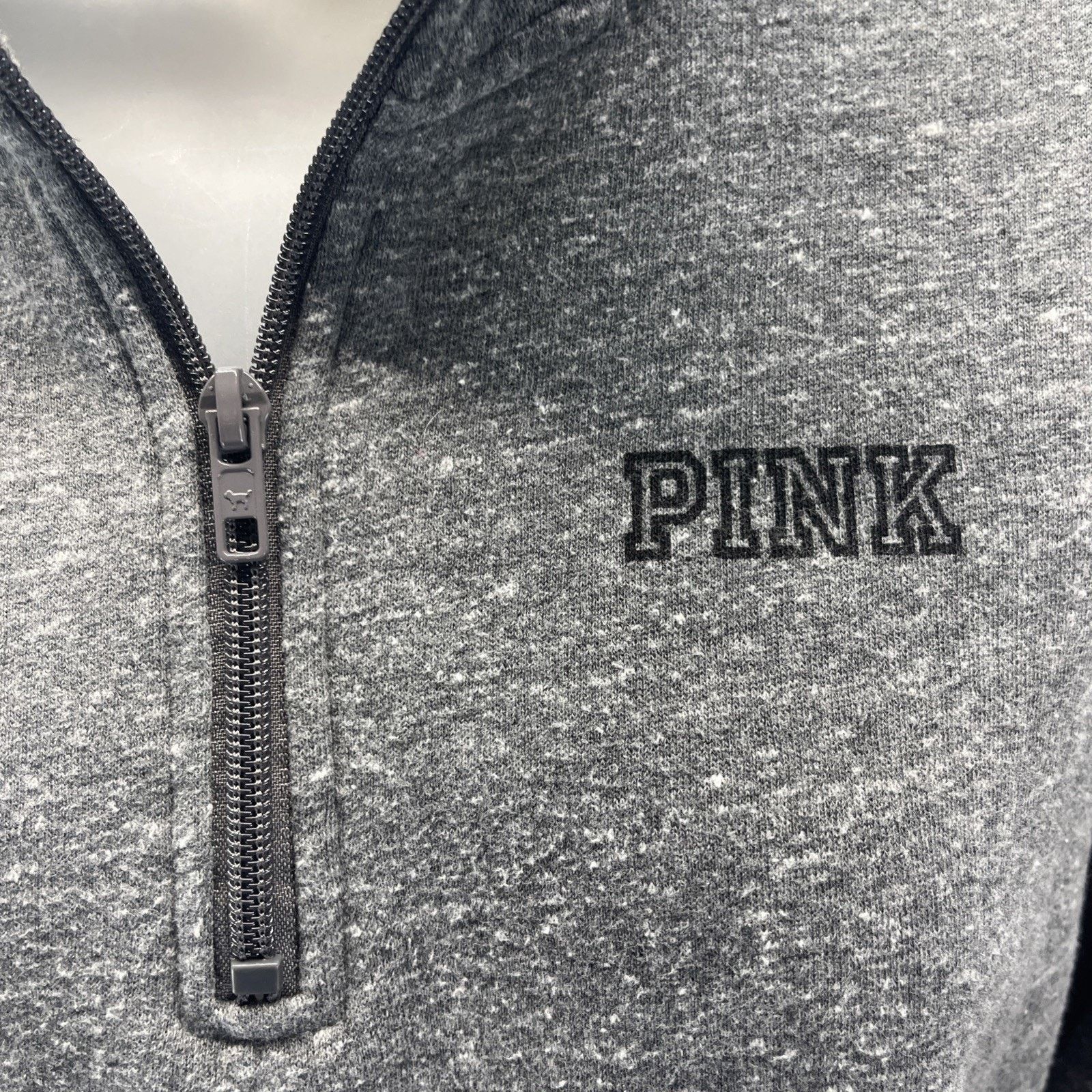 Pink PINK Grey 1/4 Zip sweatshirt victorias secret medium Size M / US 6-8 / IT 42-44 - 2 Thumbnail