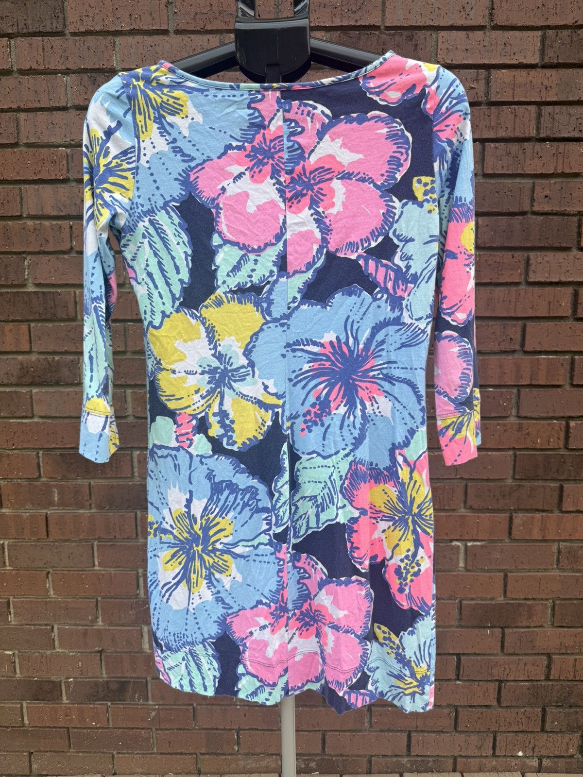 Lilly Pulitzer LILLY PULITZER Marlowe Dress Big Flirt Hibiscus Floral Print Size S / US 4 / IT 40 - 4 Thumbnail