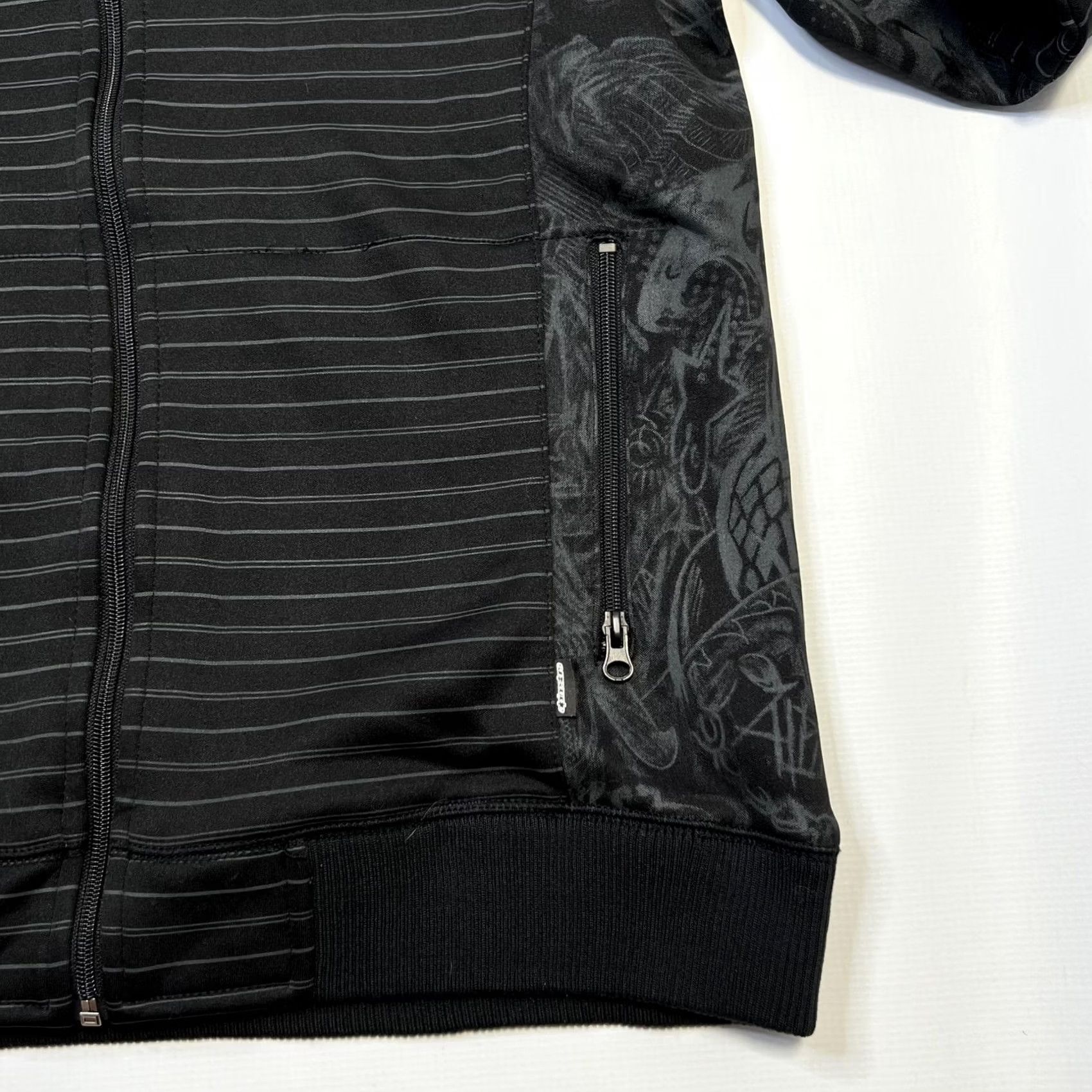 Alpinestars Alpinestars Jacket Mens L Black Full Zip Hooded Striped Softshell Logo Zipper Pocket Moto Street Size US L / EU 52-54 / 3 - 4 Thumbnail
