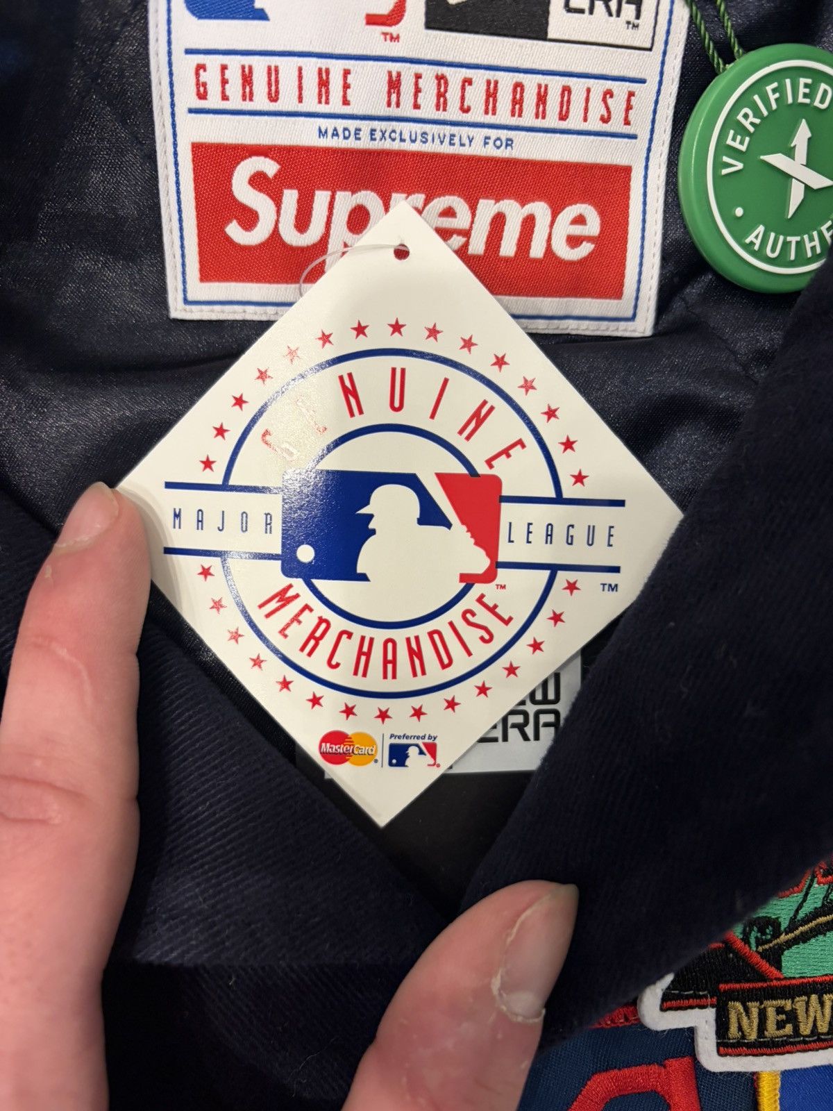 Supreme X New Era MLB Varsity Jacket Navy