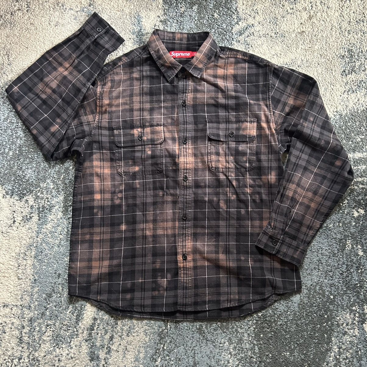 Supreme 1973 THE EXORCiST TARTAN PLAiD FLANNEL SHiRT ACiD WASH BLACK Size US L / EU 52-54 / 3 - 5 Thumbnail