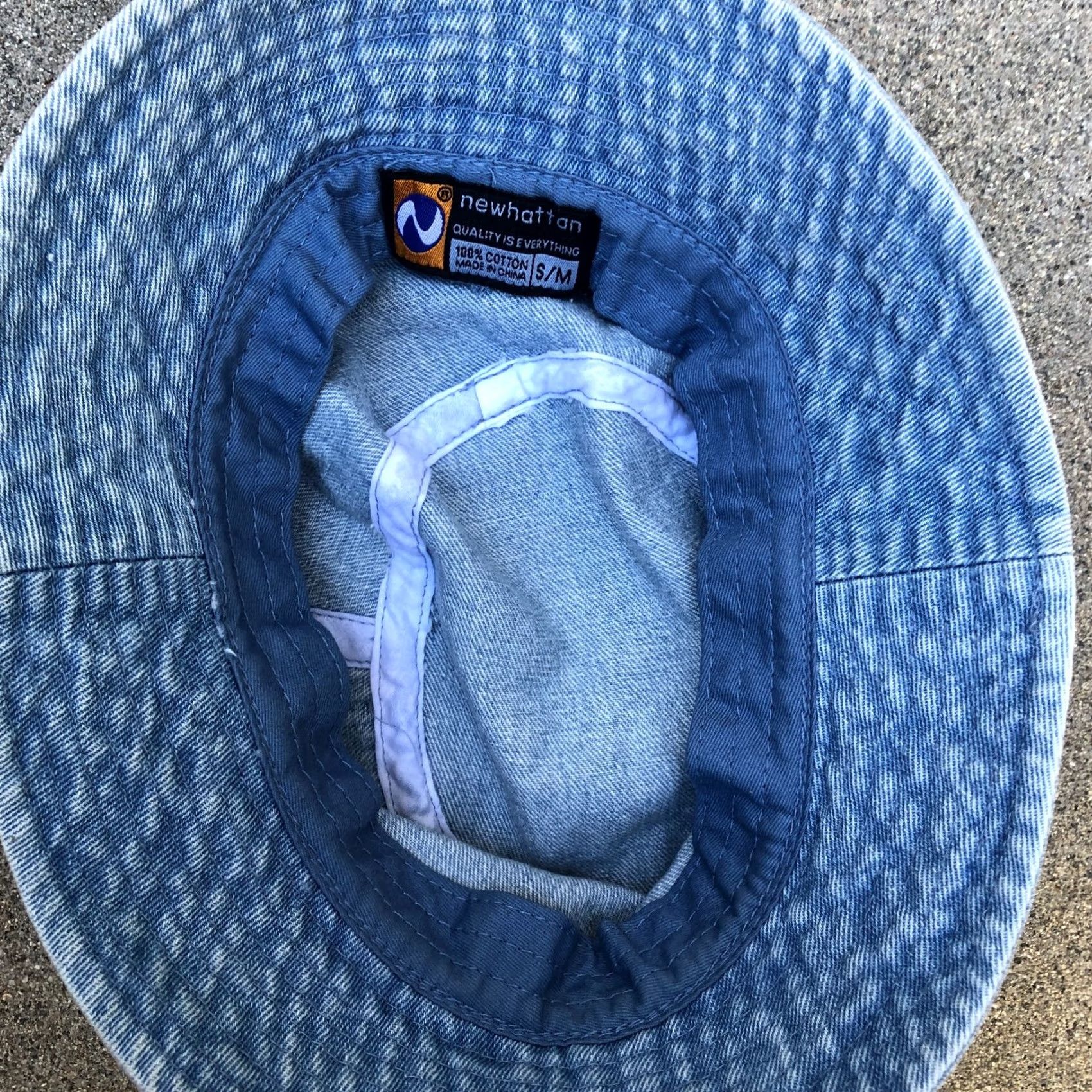 Denime NEWHATTAN Denim Bucket Hat Women's S/M Blue Packable 100% Cotton Cap Size ONE SIZE - 4 Thumbnail