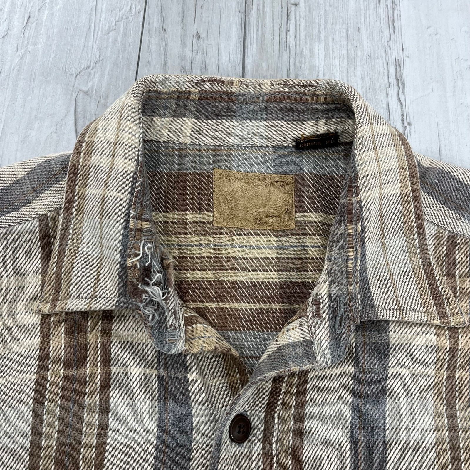 Other Vintage 1998 Blank Heavyweight Flannel XL Earth Tone Plaid Size US XL / EU 56 / 4 - 4 Thumbnail