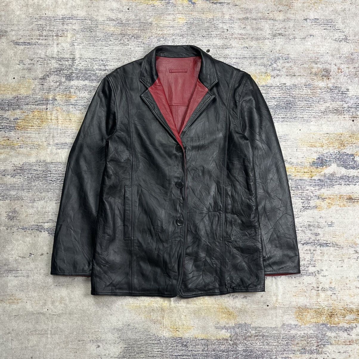 Jean Paul Gaultier Vintage 90s gaultier objet homme reversible leather jacket Size US L / EU 52-54 / 3 - 2 Thumbnail