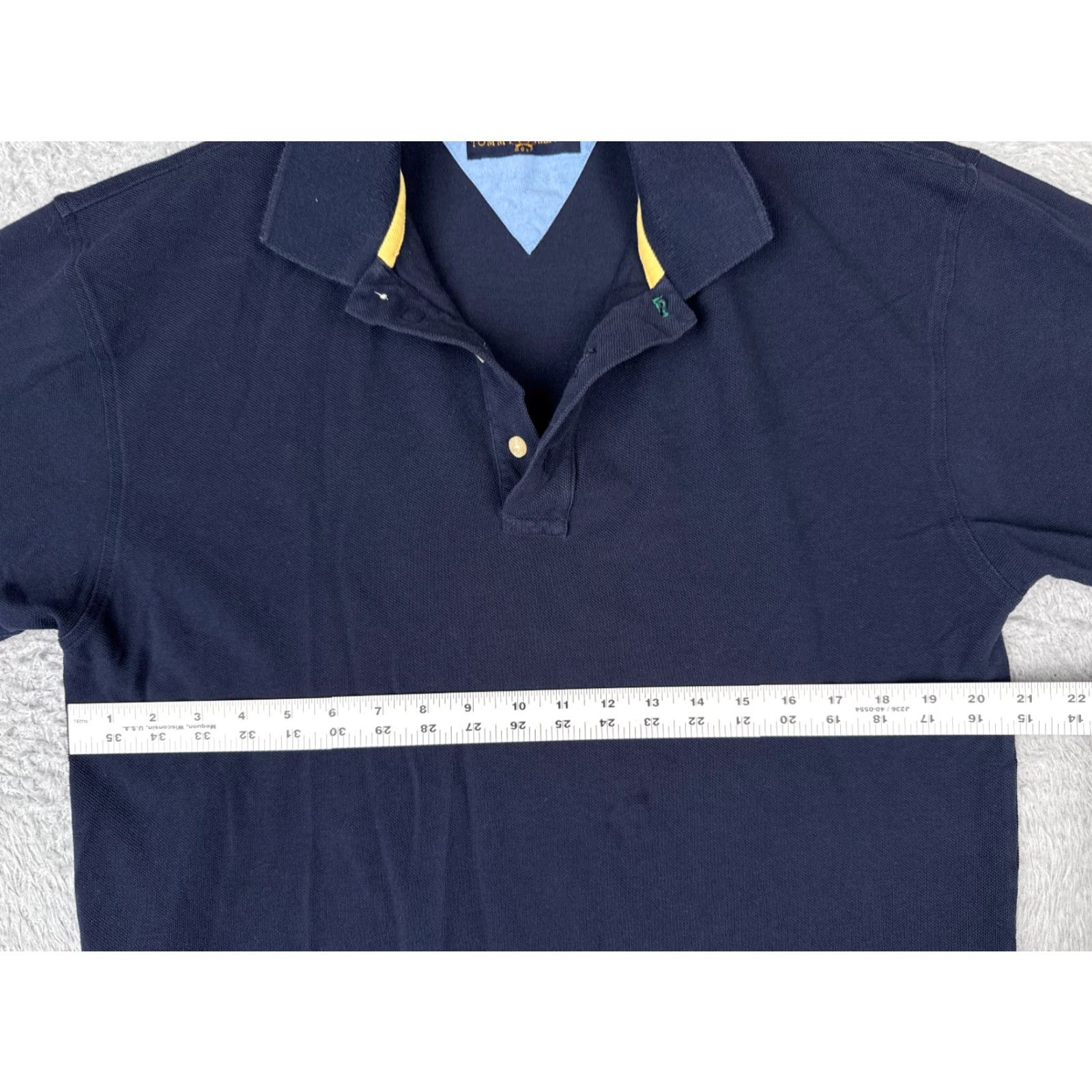 Tommy Hilfiger Tommy Hilfiger Golf Polo Shirt Adult Medium Blue 100% Cotton Short Sleeve Shirt Mens Slim 100% Cotton Blue Polo Golf Modern American Sports Shirt Size US M / EU 48-50 / 2 - 7 Thumbnail