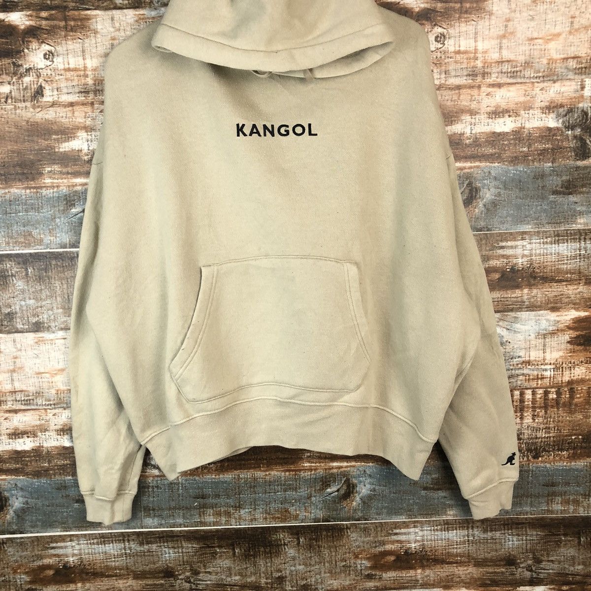 Kangol Kangol Cream baggie Hoodie #A2022 Size US M / EU 48-50 / 2 - 3 Thumbnail