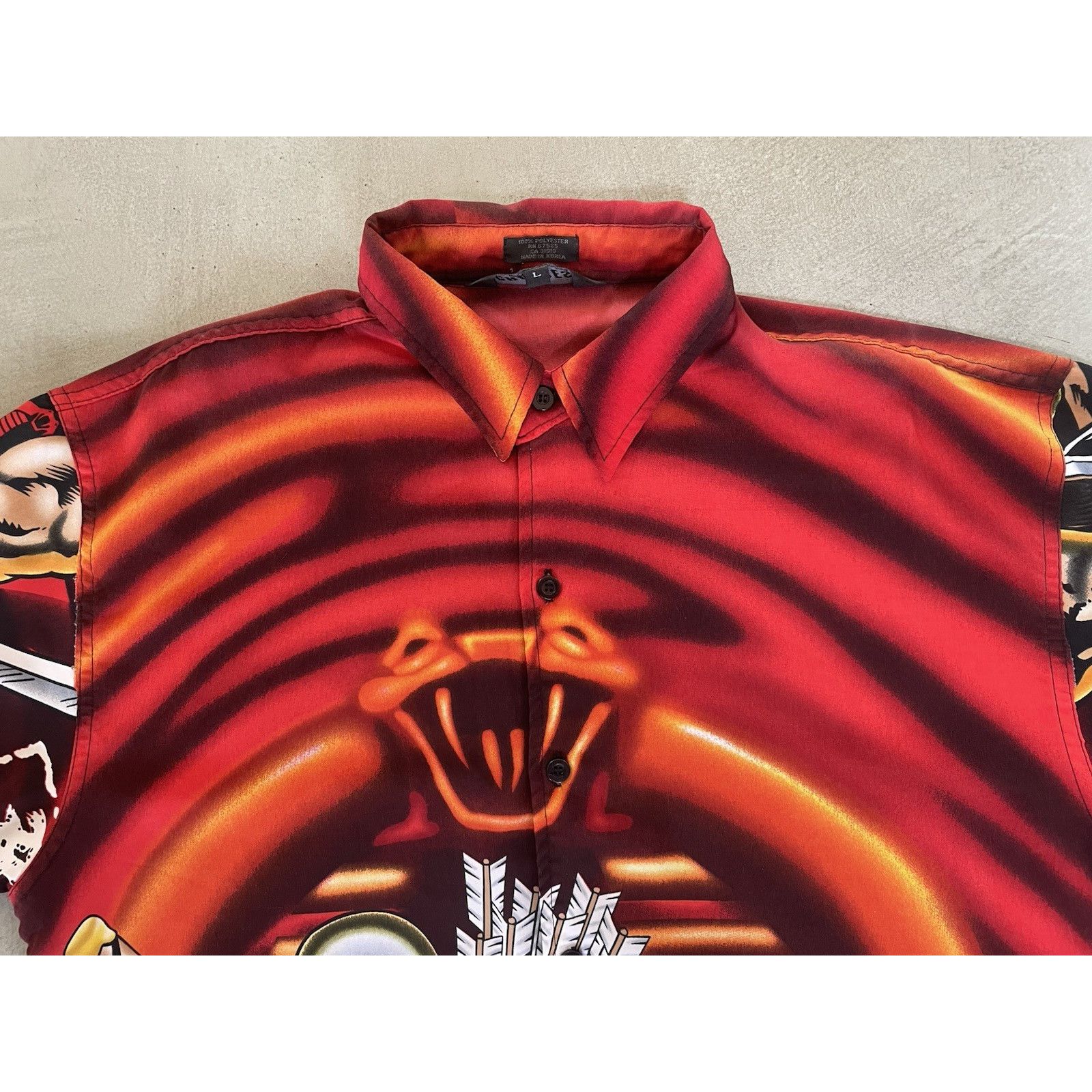 Changes Vintage Y2K Changes GI Joe Cobra Storm Shadow Button Up Size US L / EU 52-54 / 3 - 4 Thumbnail