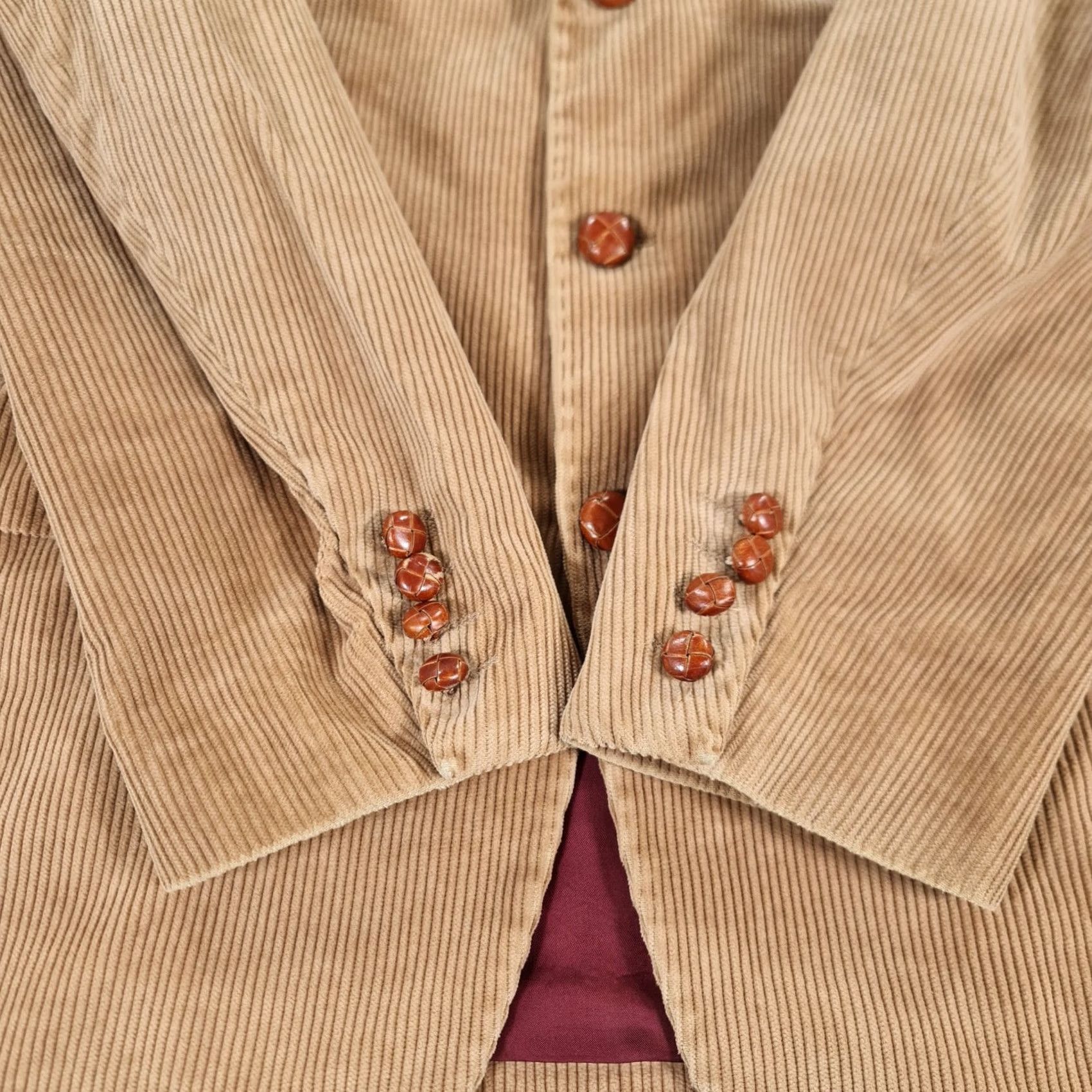 Gant GANT Blazer Men Corduroy Brown 42 R Single Breasted Vintage Jacket Slim? No Pattern Size 42R - 3 Thumbnail