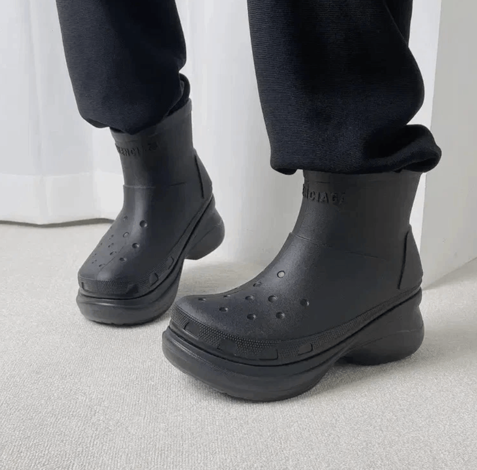 Balenciaga × Crocs Balenciaga x Crocs Men's Black Clog Boots Size US 9.5 / EU 42-43 - 2 Thumbnail
