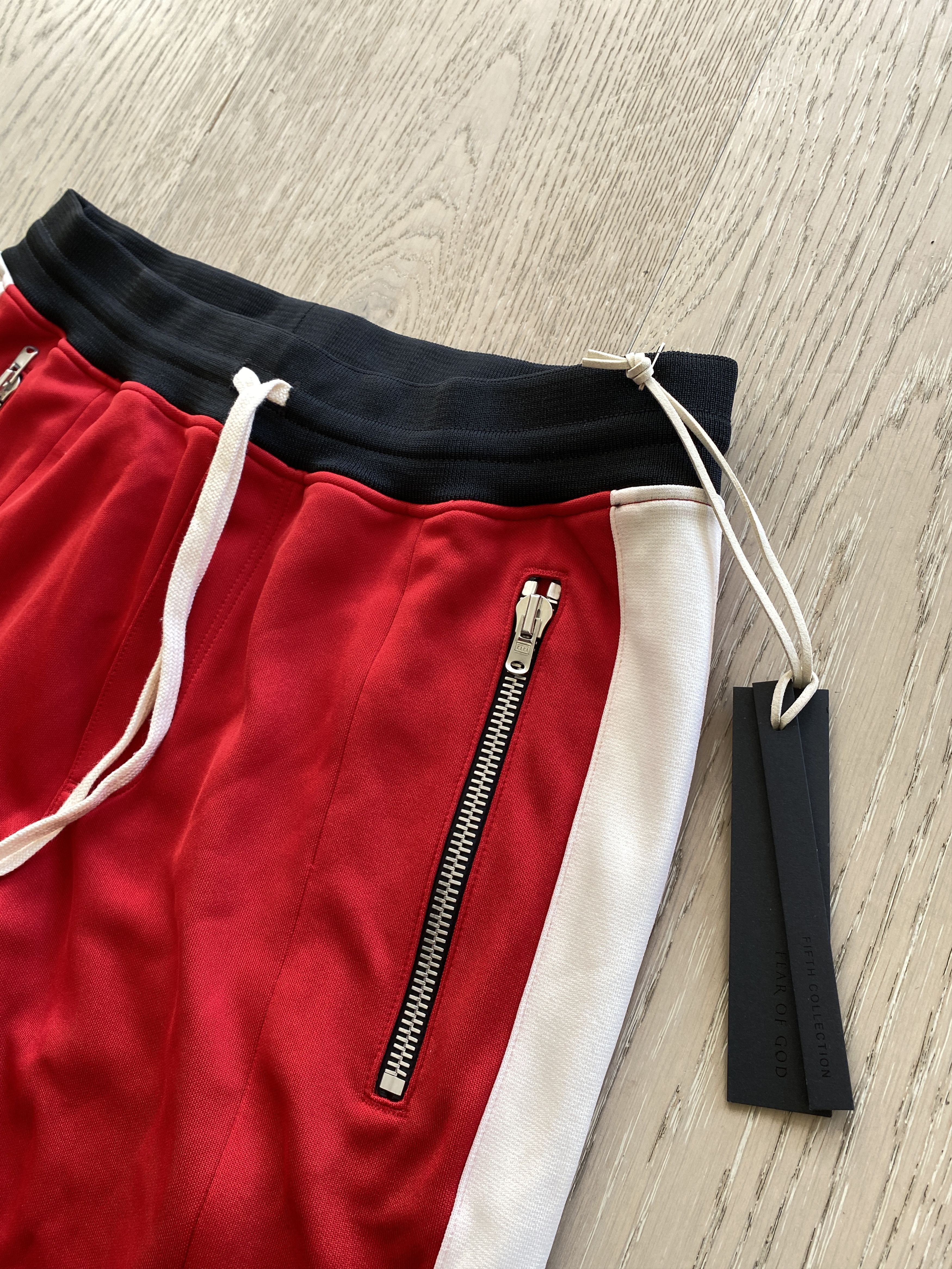 Fear of God FEAR OF GOD Track Pants Stripe Sweat Motocross Red MED FOG Size US 31 - 3 Thumbnail